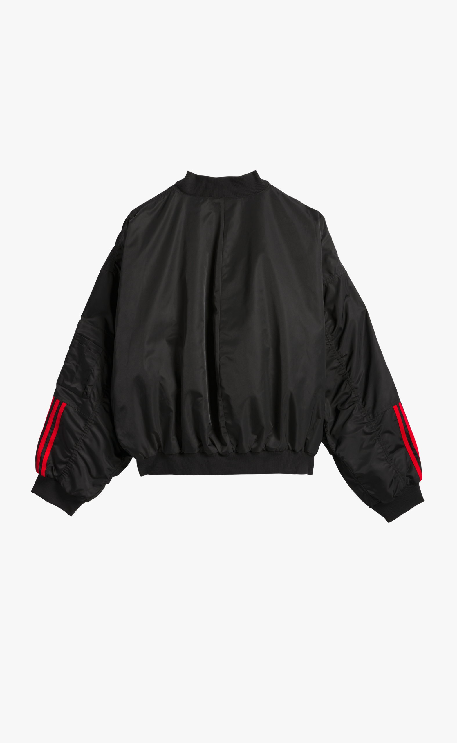 ADIDAS ORIGINALS X WILLY CHAVARRIA SATIN RELAXED MEN'S BOMBER BLACK JACKET