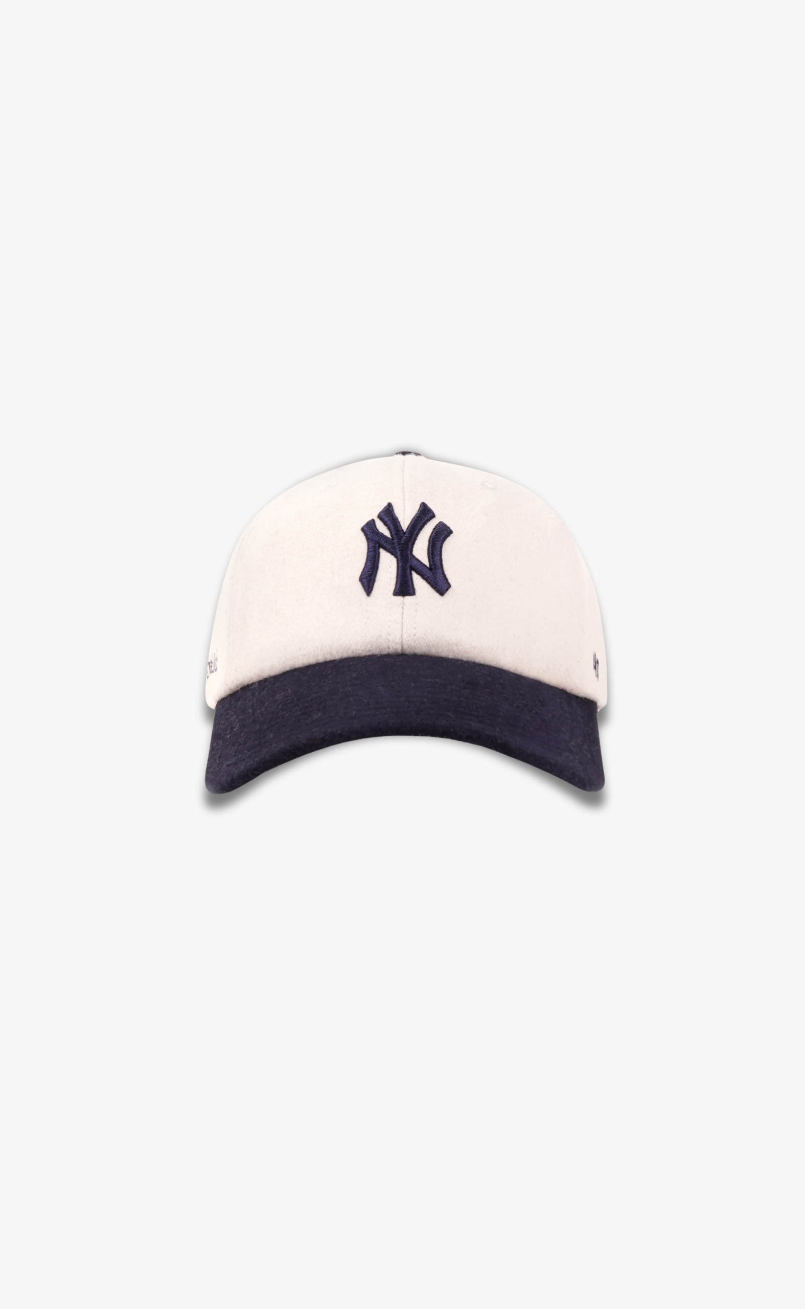 YANKEES SERIF WOOL ECRU NAVY HAT
