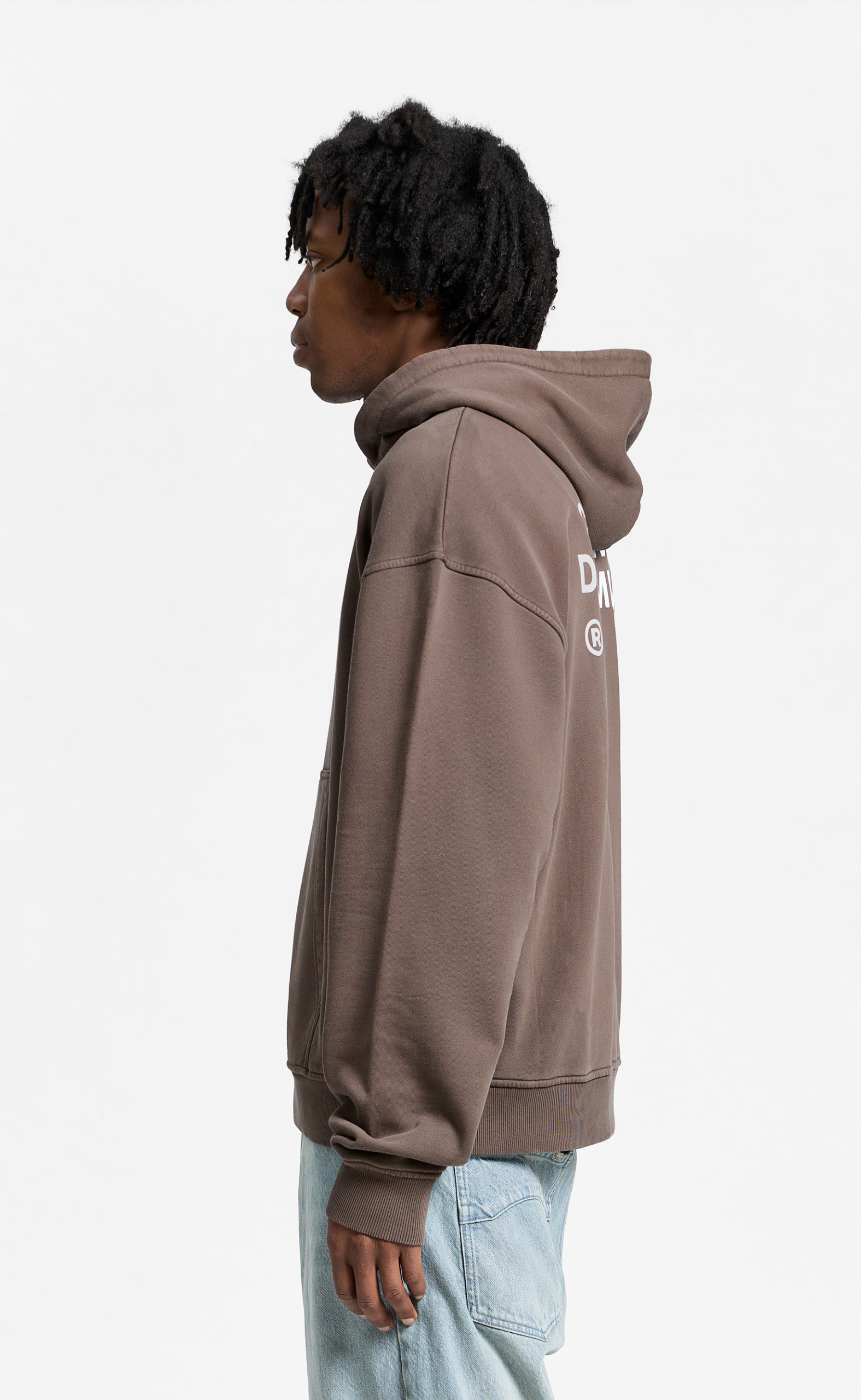 CREATIVE DEPT ZIP BROWN HOODIE