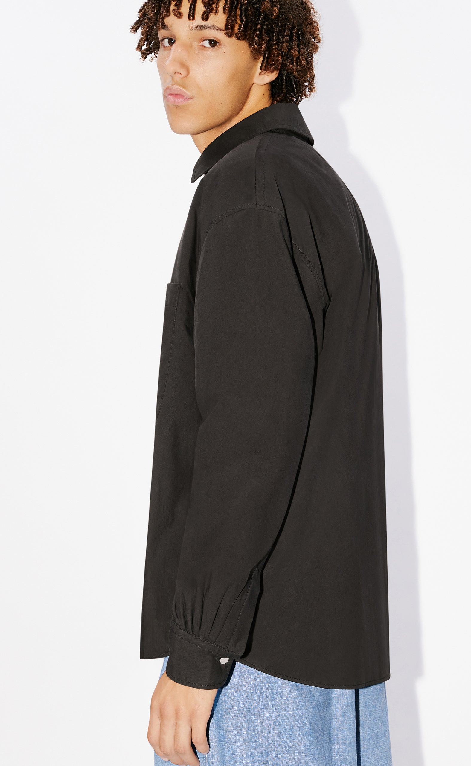 BICOLOR KENZO PARIS PADDED BLACK SHIRT
