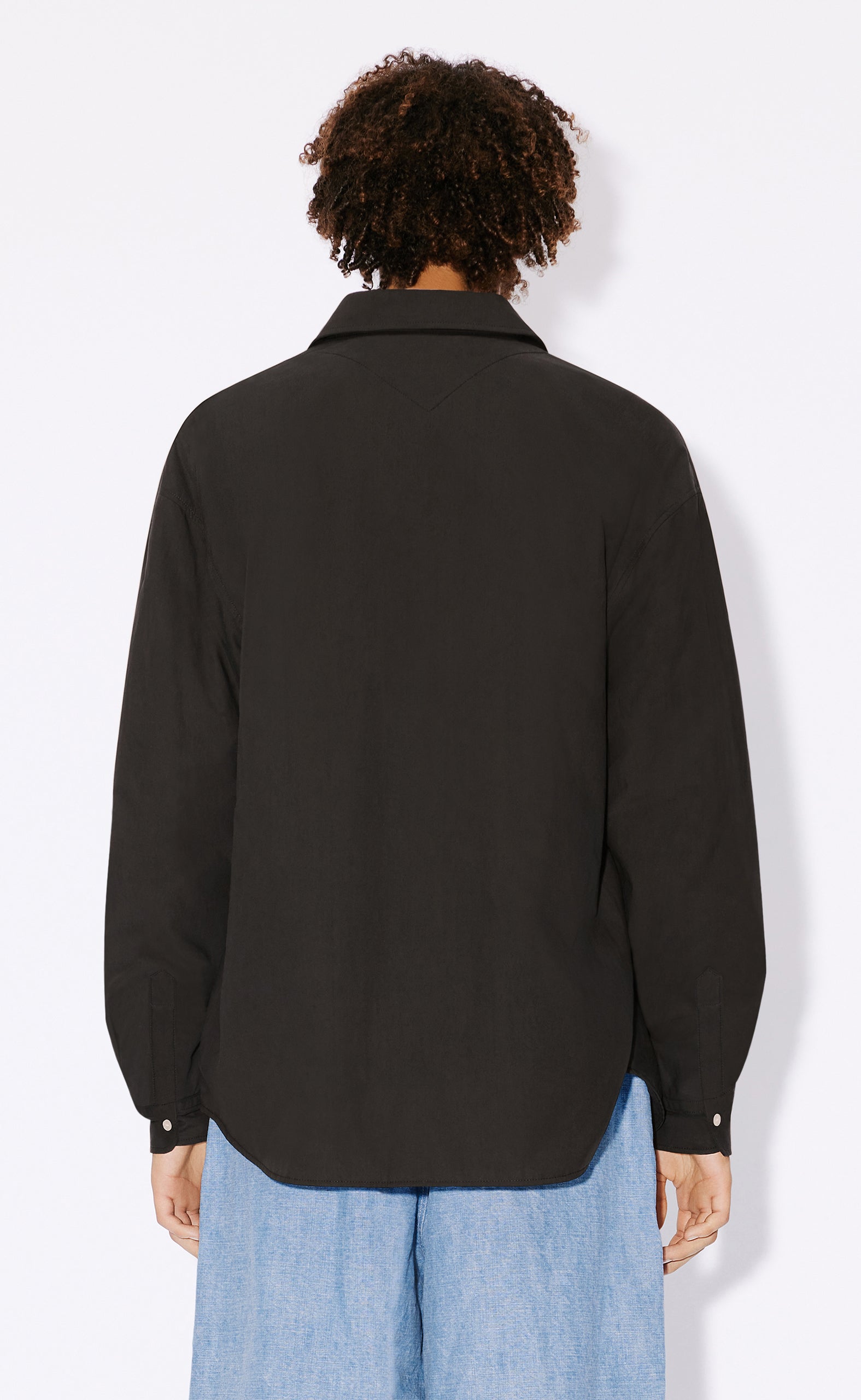 BICOLOR KENZO PARIS PADDED BLACK SHIRT