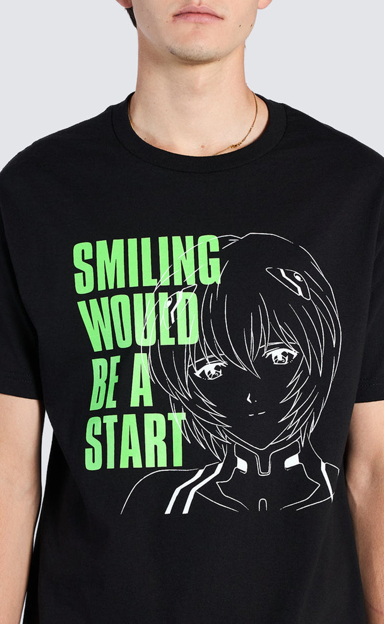 SMILING BLACK T-SHIRT