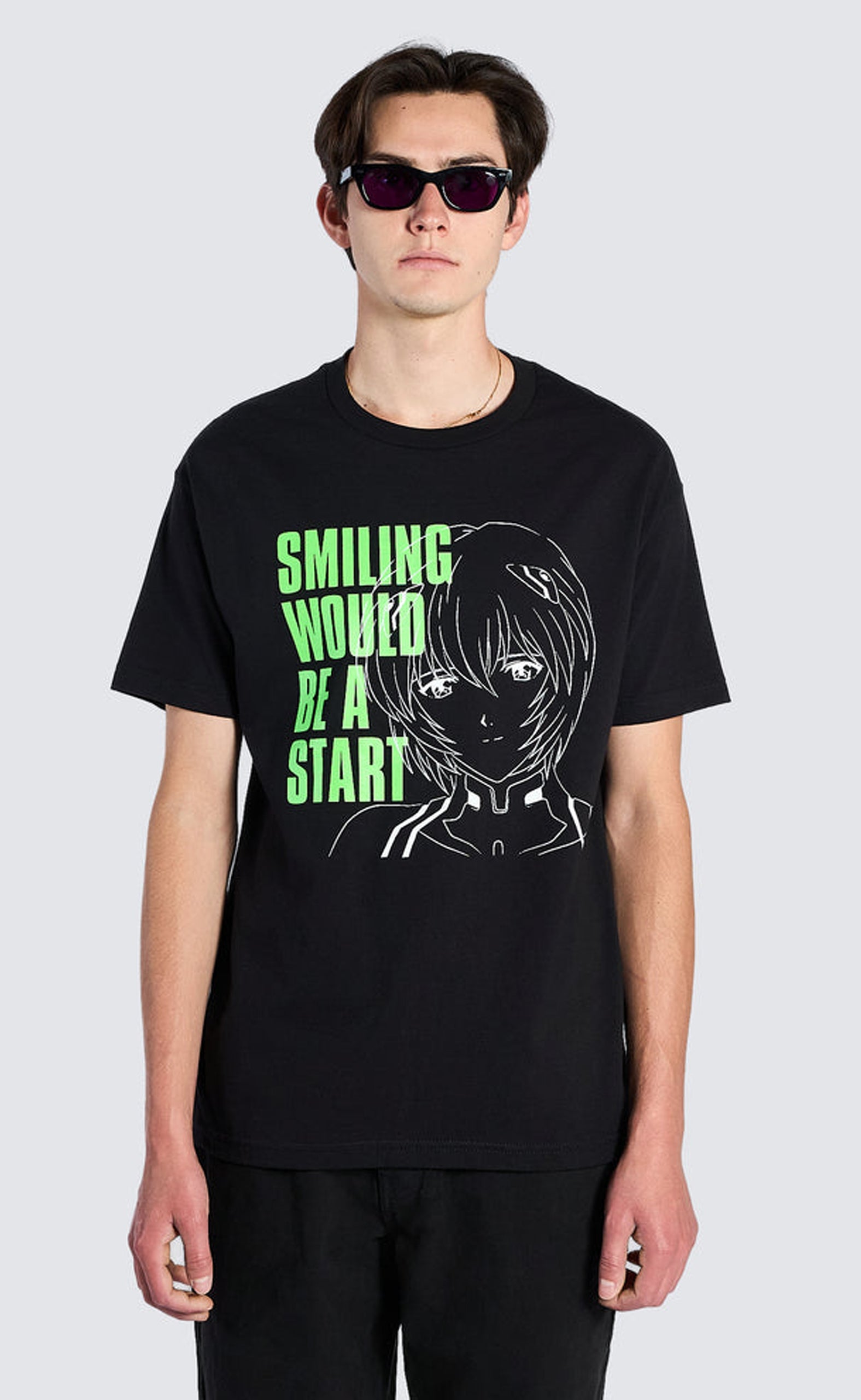 SMILING BLACK T-SHIRT
