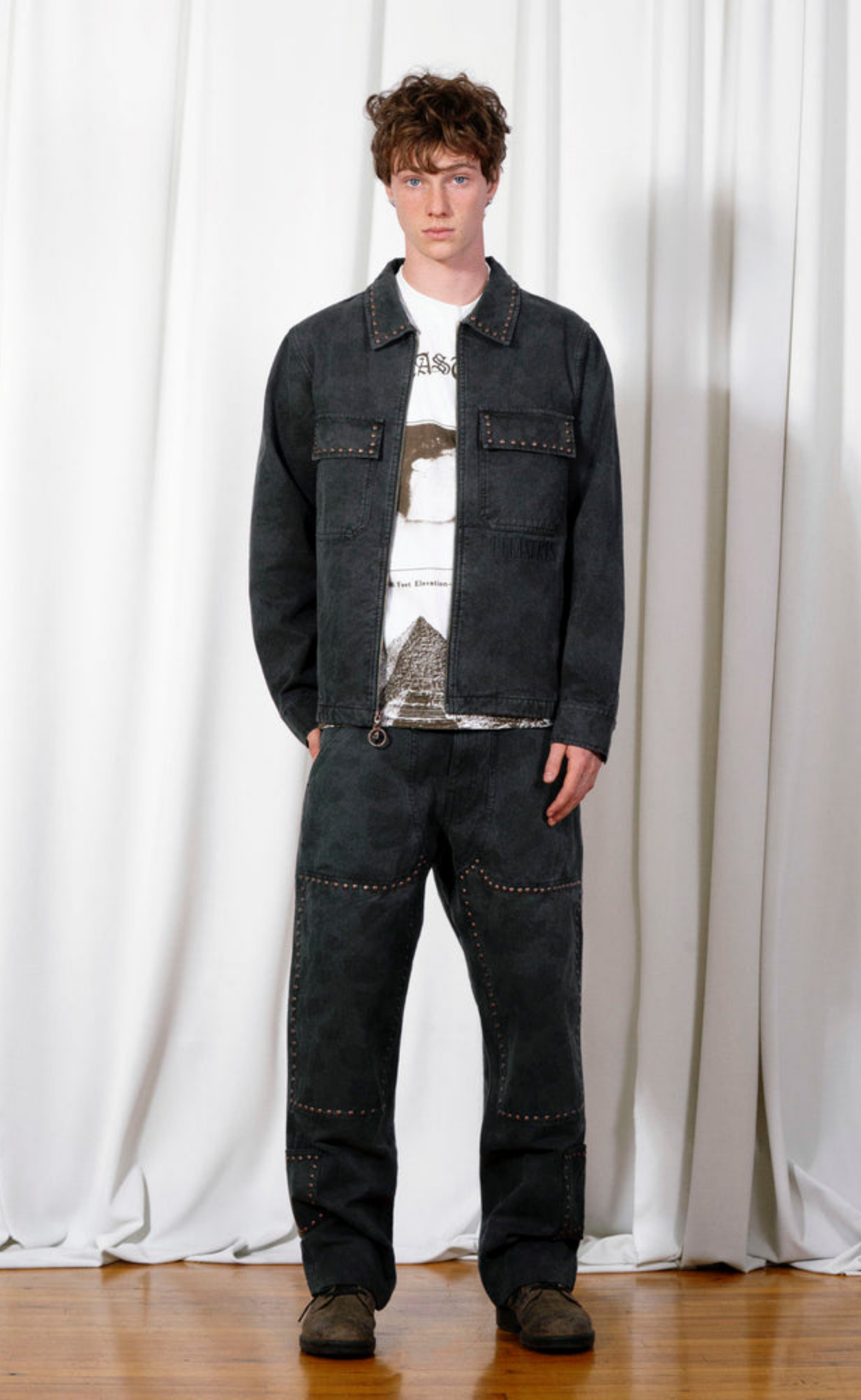 COWHIDE WORK BLACK JACKET