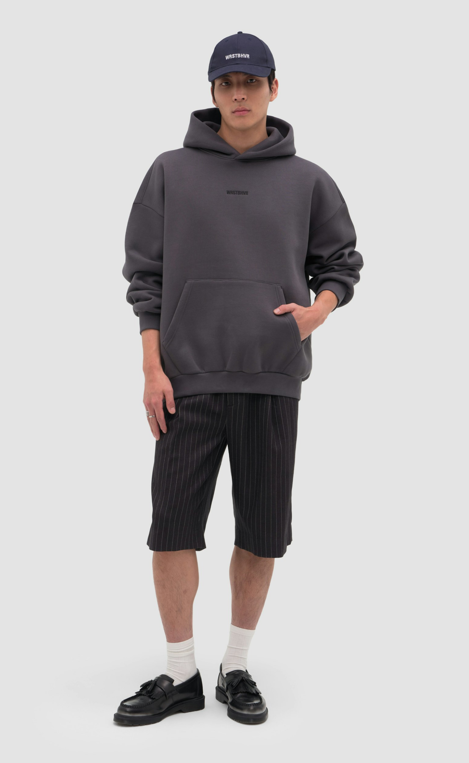 GARM V5 GRAY PINSTRIPE HOODIE