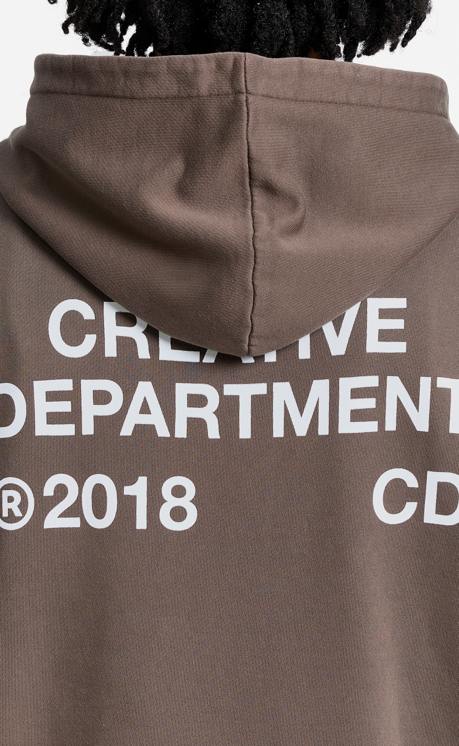 CREATIVE DEPT ZIP BROWN HOODIE