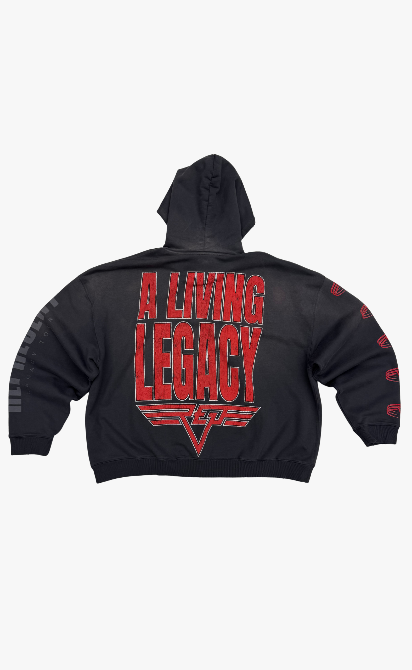 REVERSIBLE LIVING LEGACY FALCON SUN FADE GREY HOODIE