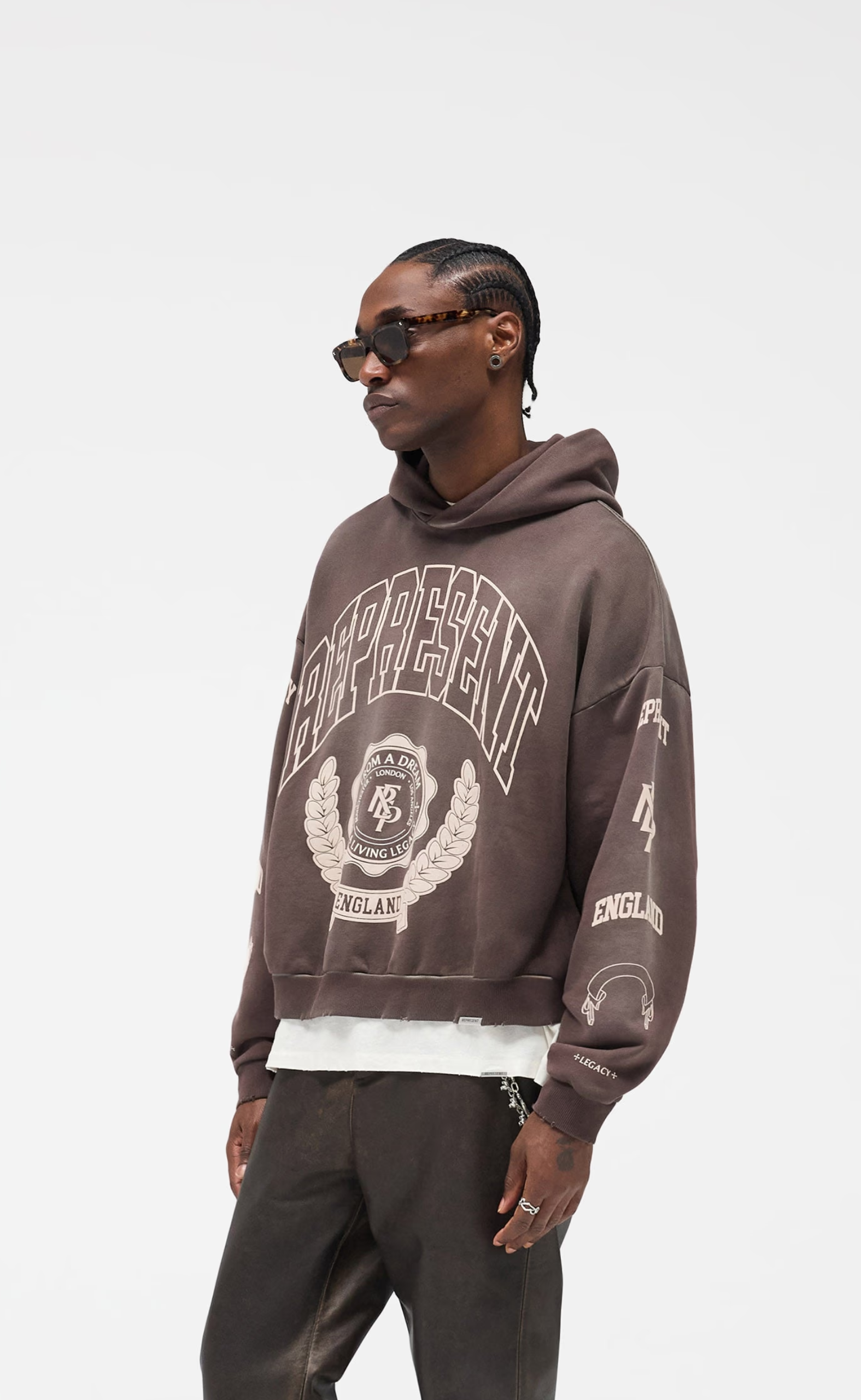 REPRESENT LEGACY CREST NERO HOODIE
