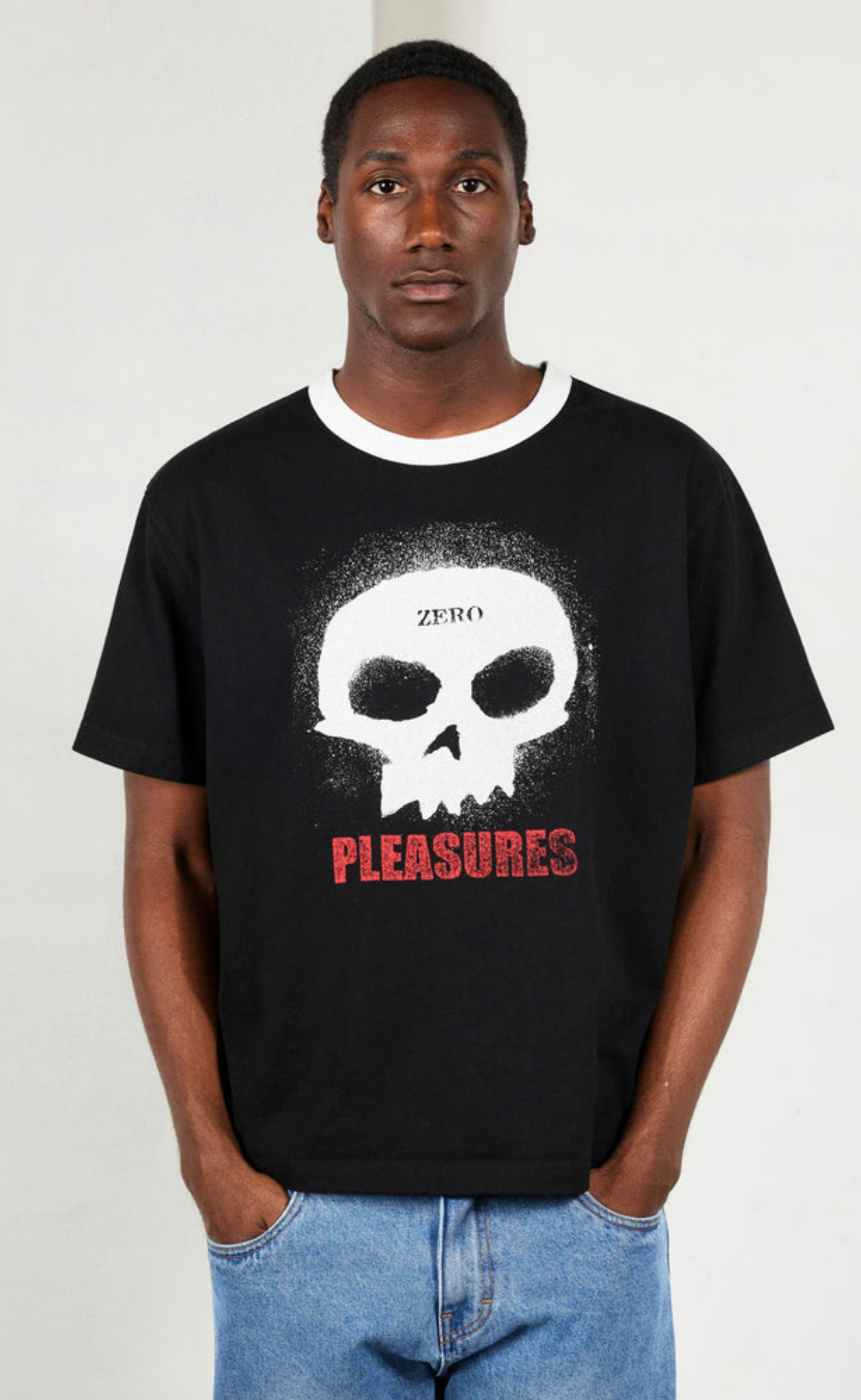 SINGLE SKULL HEAVYWEIGHT BLACK T-SHIRT
