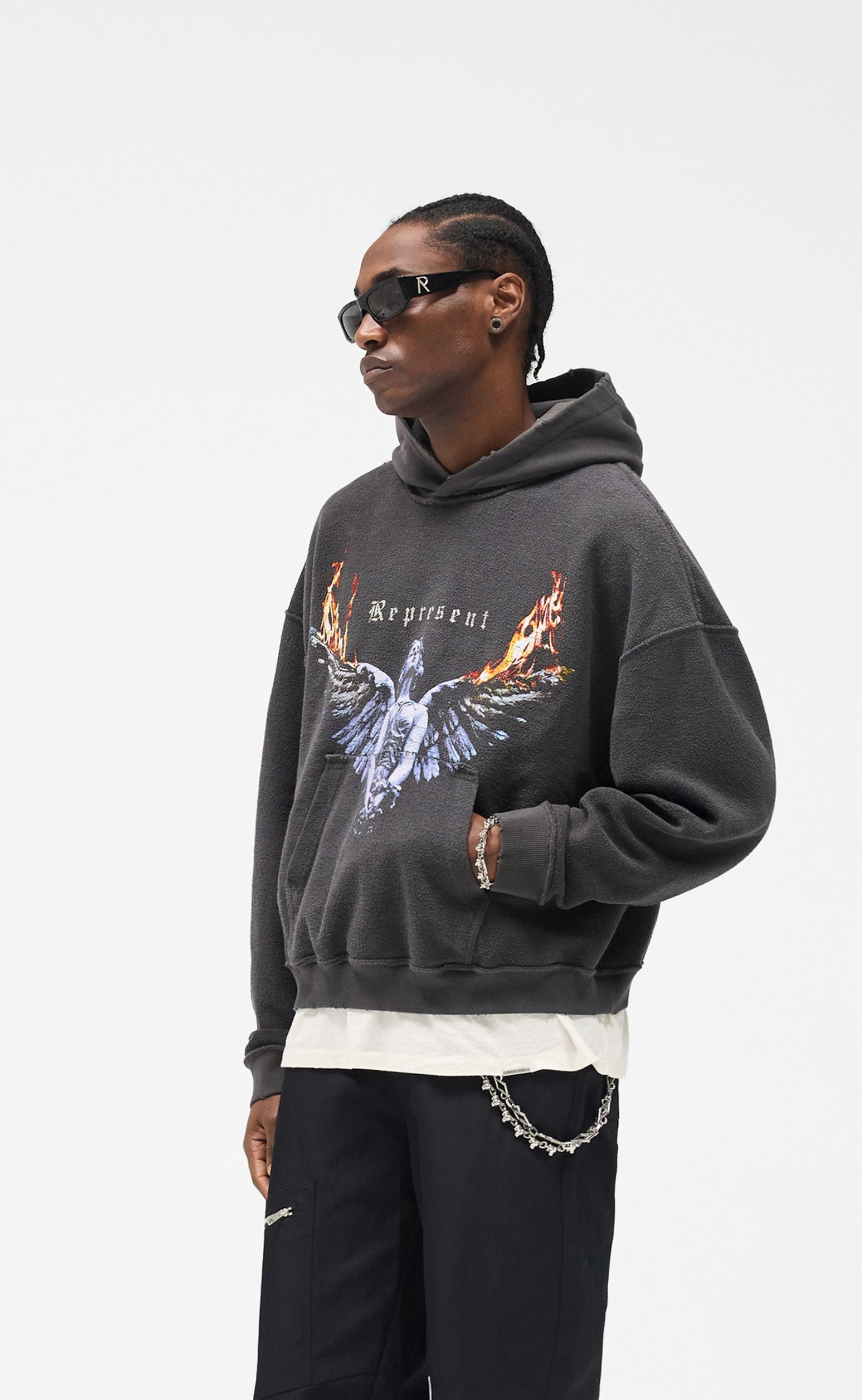 REPRESENT LIVING LEGACY TOUR SUN FADE GREY HOODIE