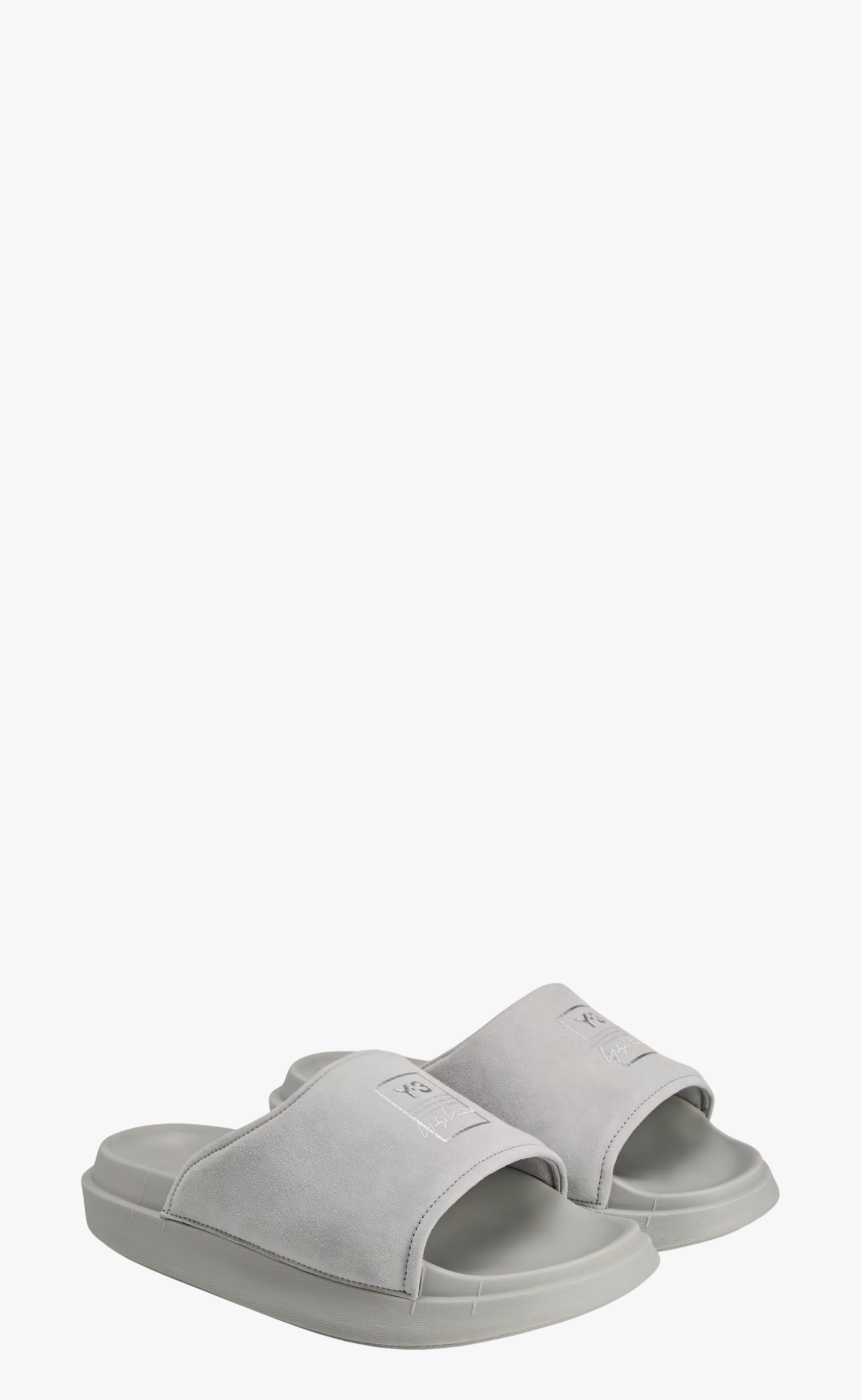 Y-3 GREY SLIPPERS