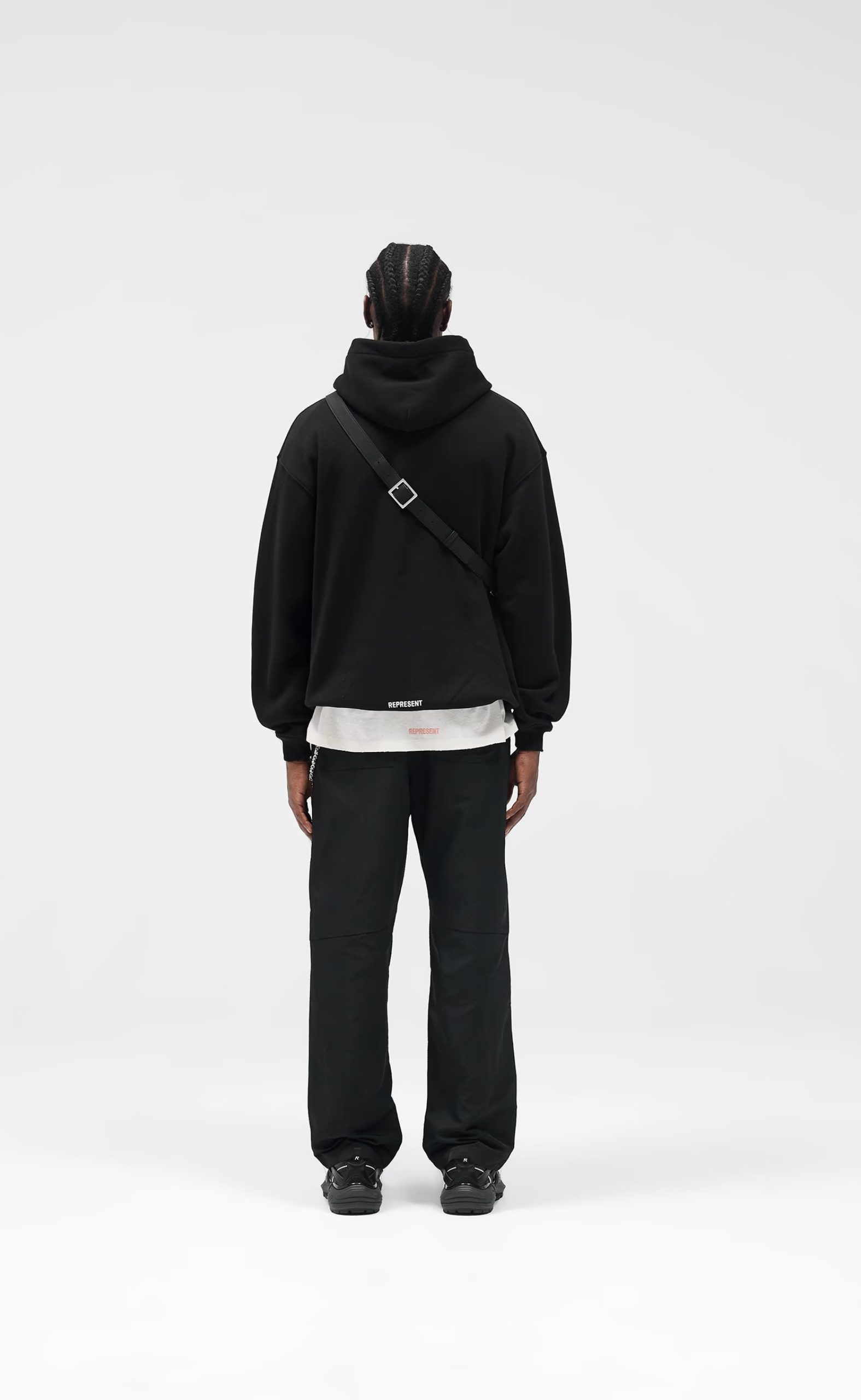 REPRESENT INITIAL STAR JET BLACK HOODIE