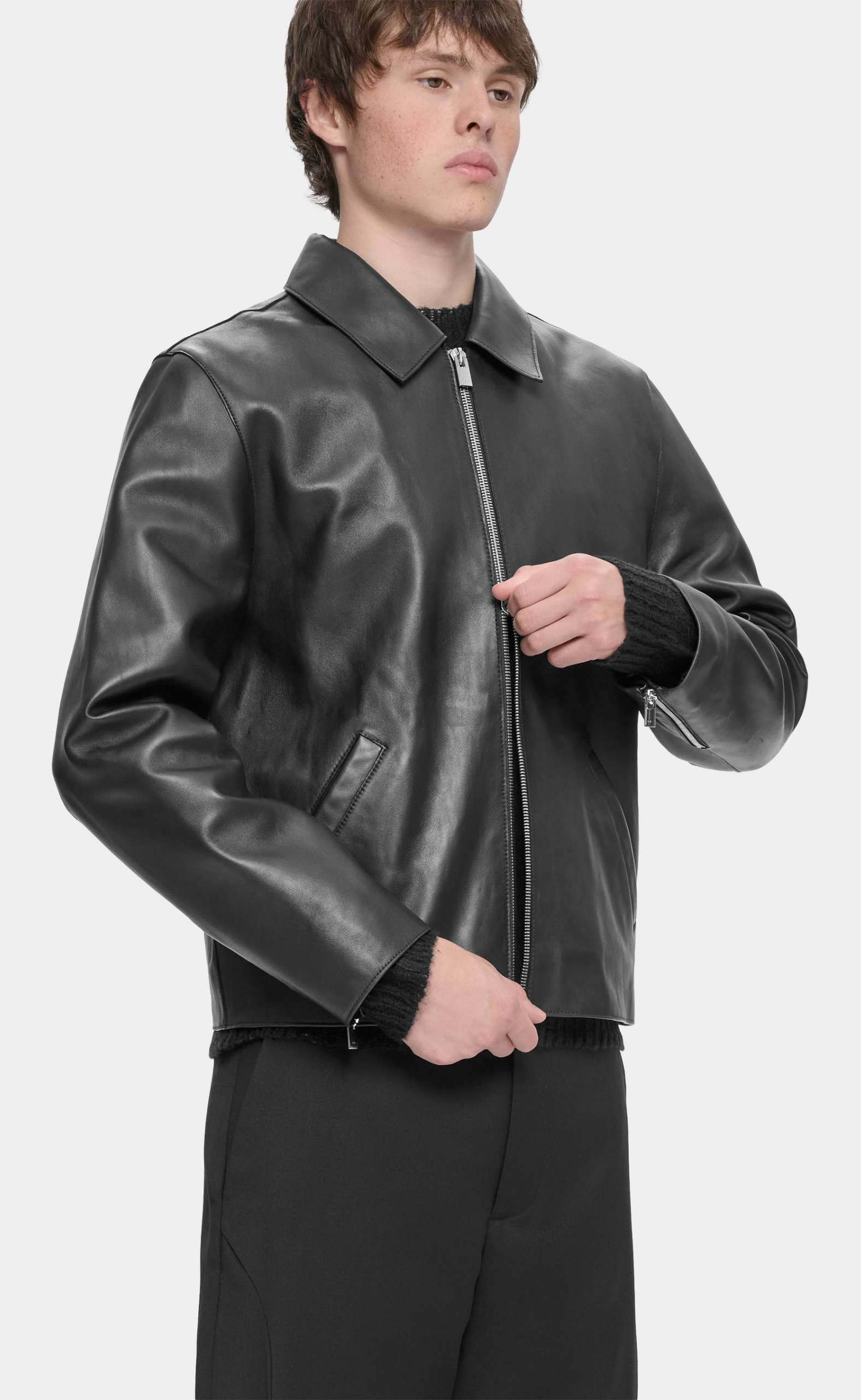 RADIANT LEATHER BLACK JACKET