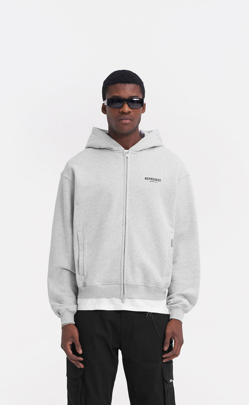 ASH GREY OWNERS CLUB ZIP HOODIE