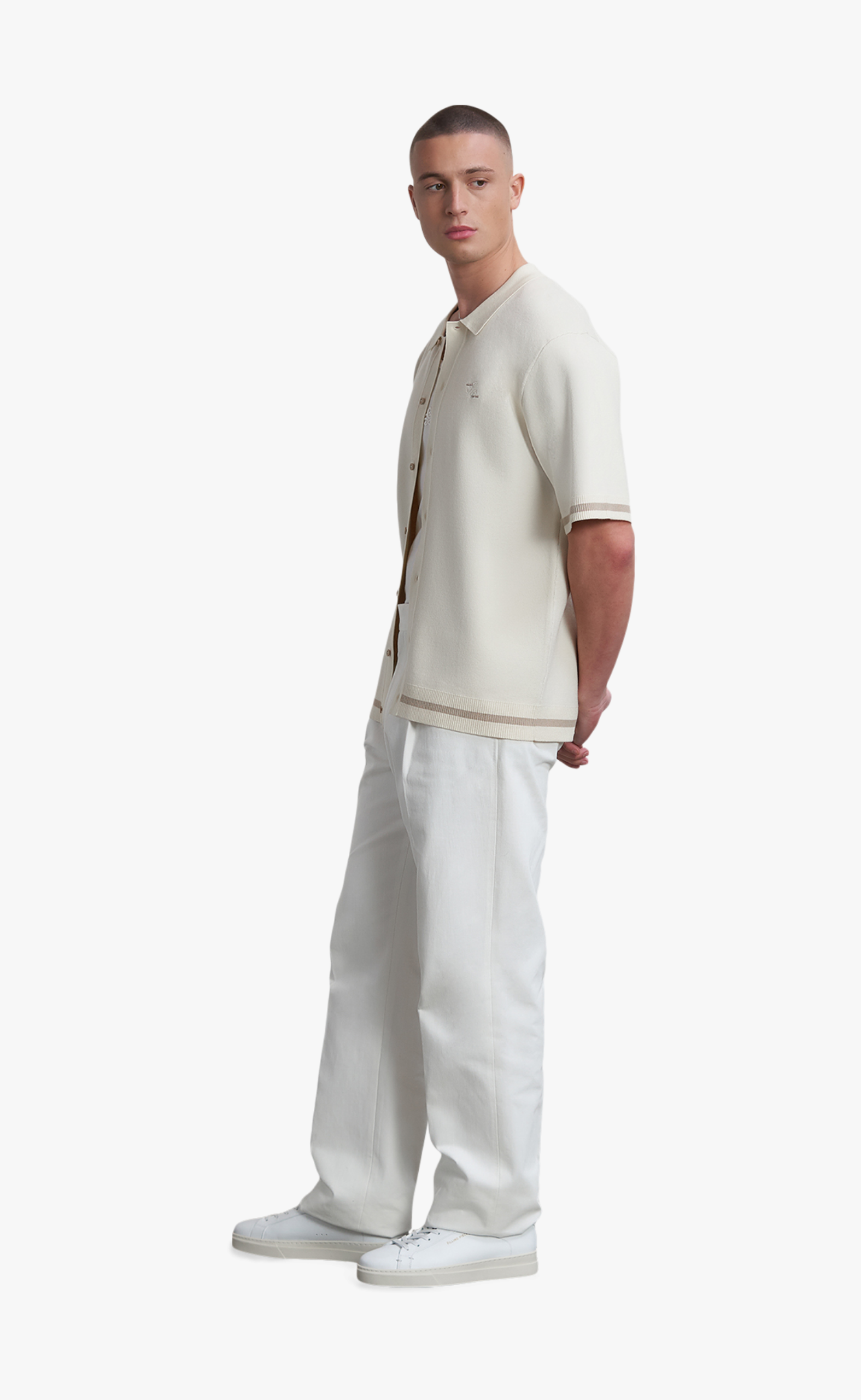 KNIT SHIRT CLASSIC ANTIQUE WHITE