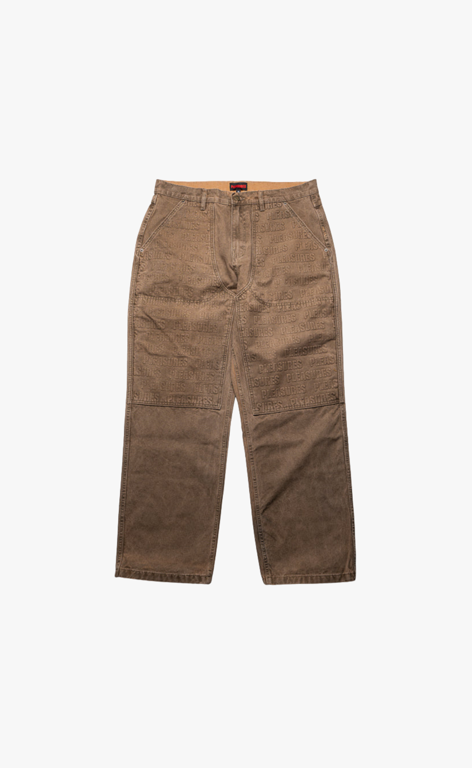 IMPACT DOUBLE KNEE BROWN JEANS
