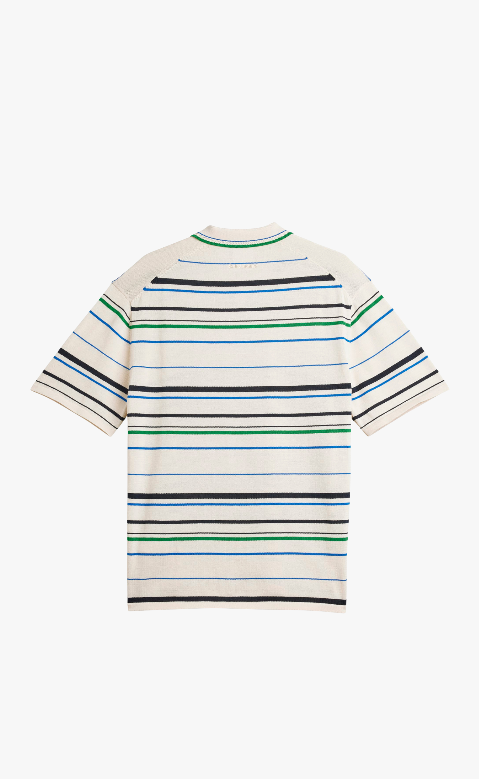 WB KNIT POLO WHITE GREEN T-SHIRT