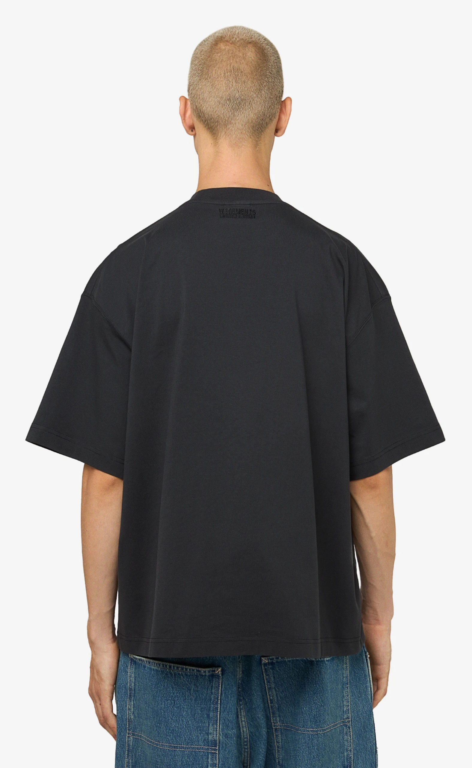 POLIZEI REGULAR WASHED BLACK T-SHIRT