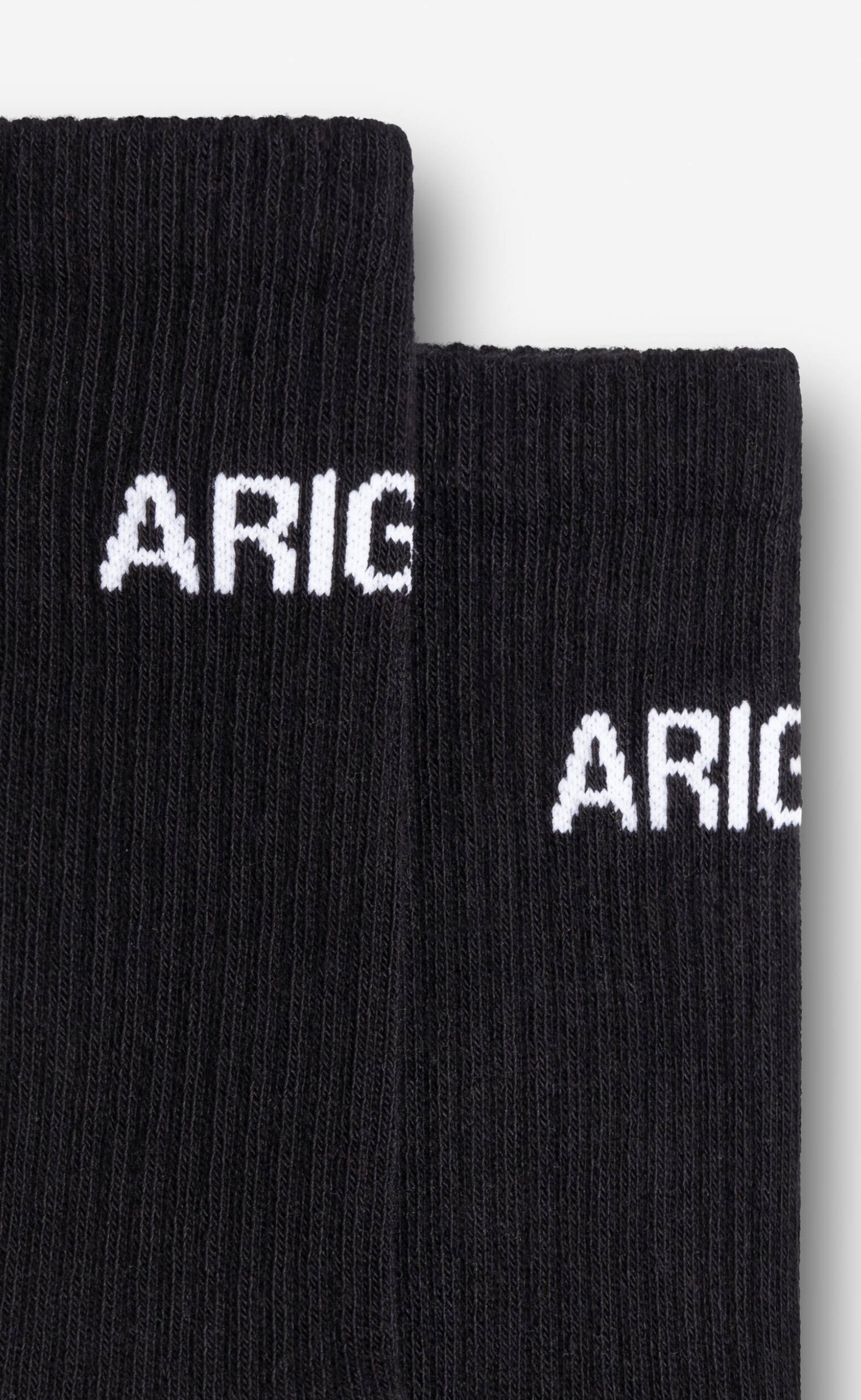 ARIGATO LOGO TUBE BLACK SOCKS