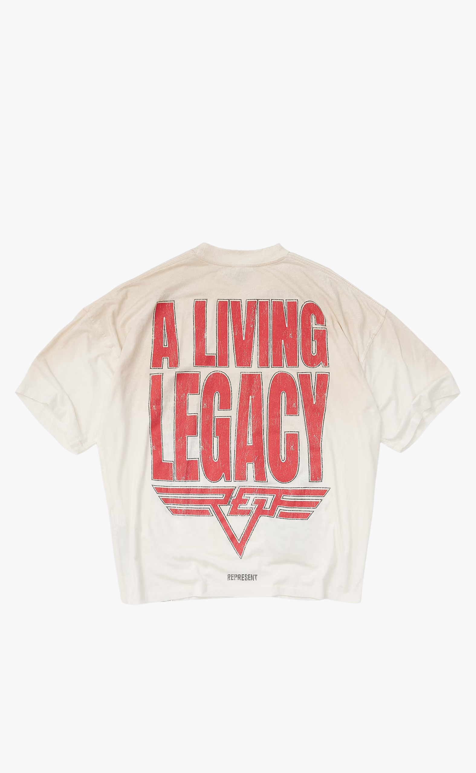 REPRESENT LIVING LEGACY WASHED ECRU T-SHIRT