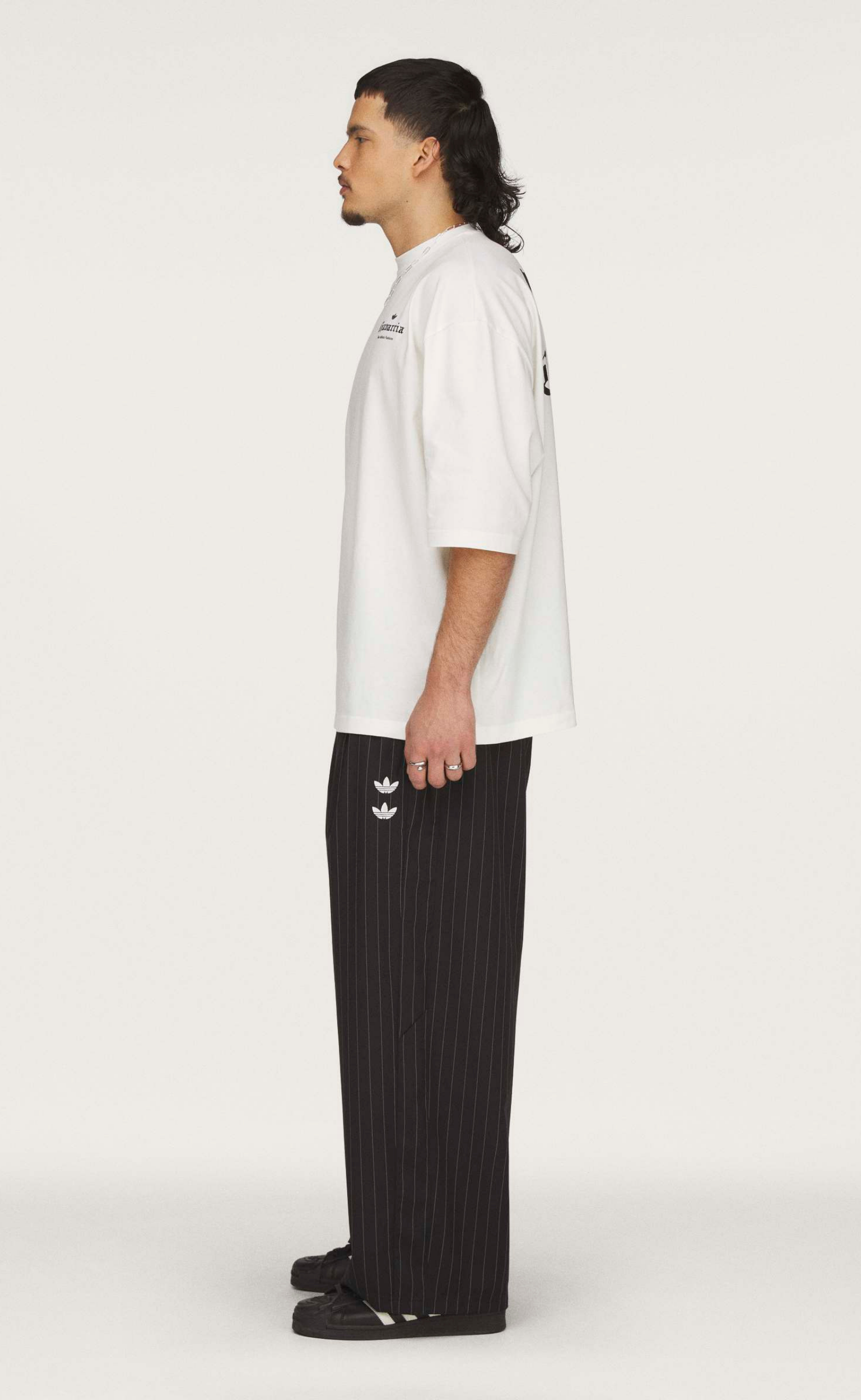 WC PINSTRIPE BLACK TRACK PANTS