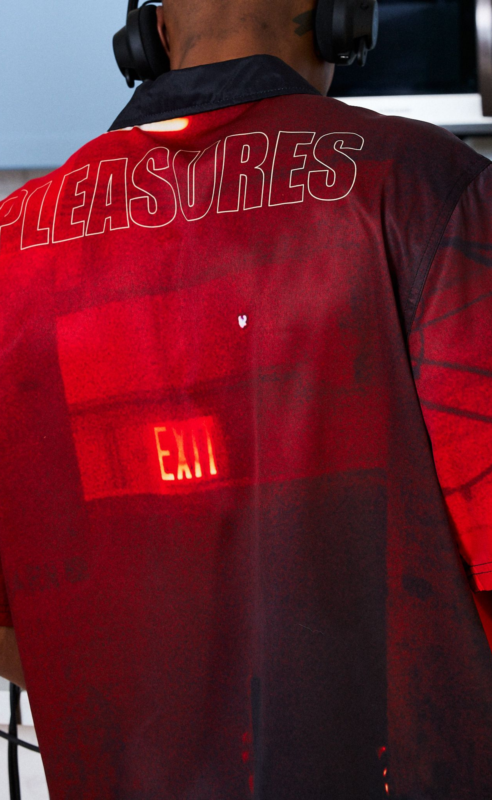 VENUE BUTTON UP RED SHIRT