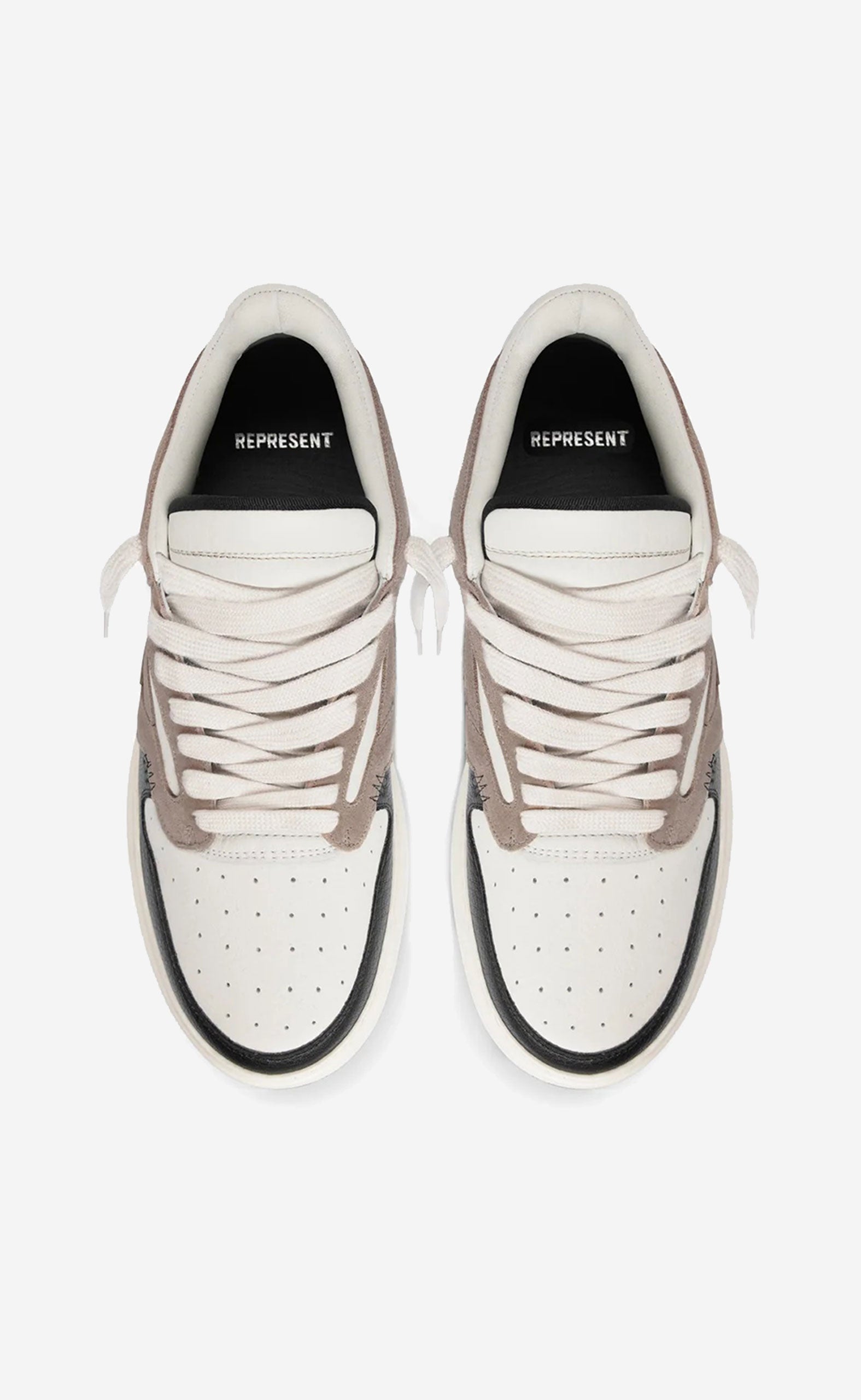 HAZEL VINTAGE WHITE BLACK REPTOR SNEAKERS