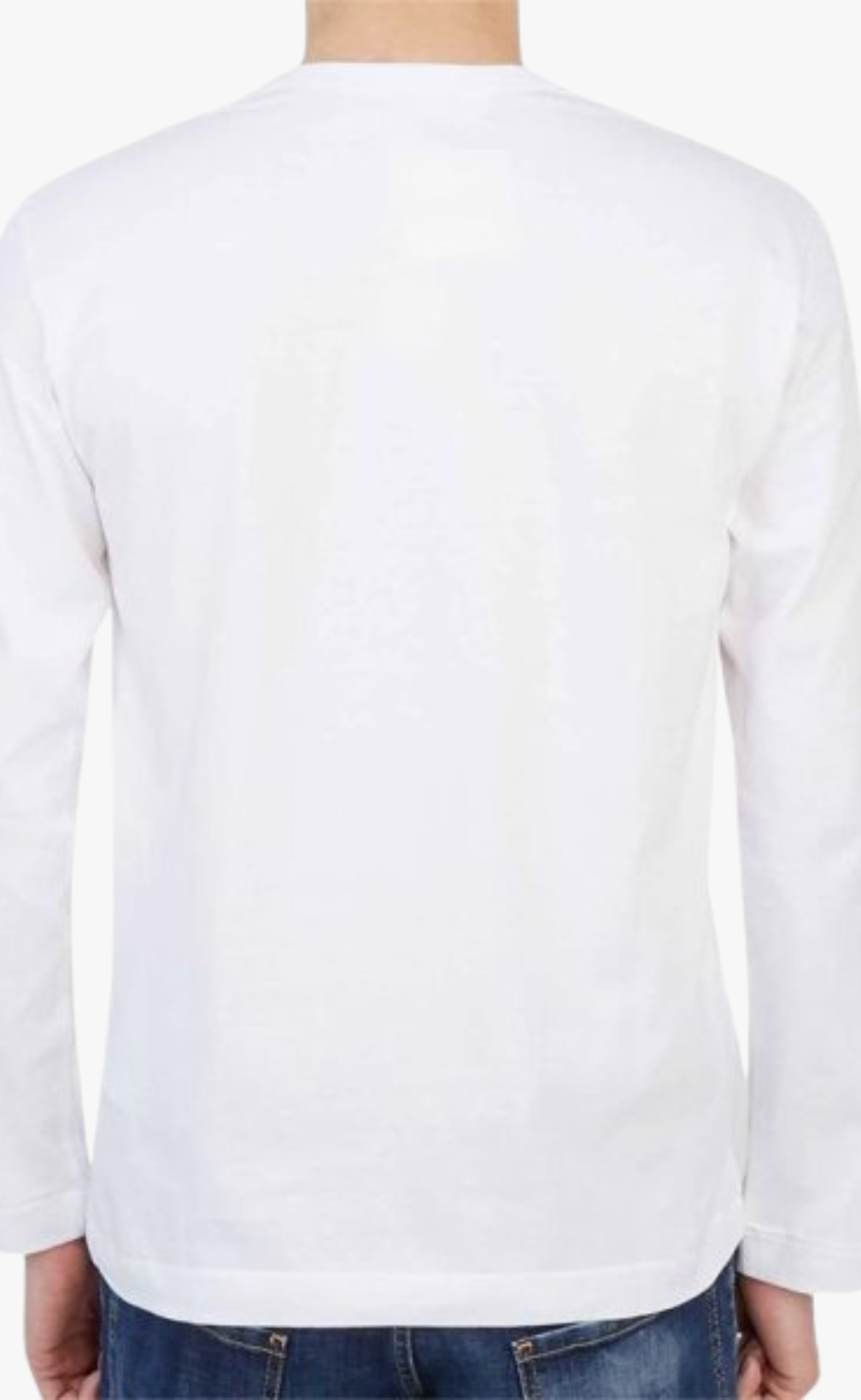 UNISEX WITH SMALL EMBLEM WHITE LONGSLEEVE