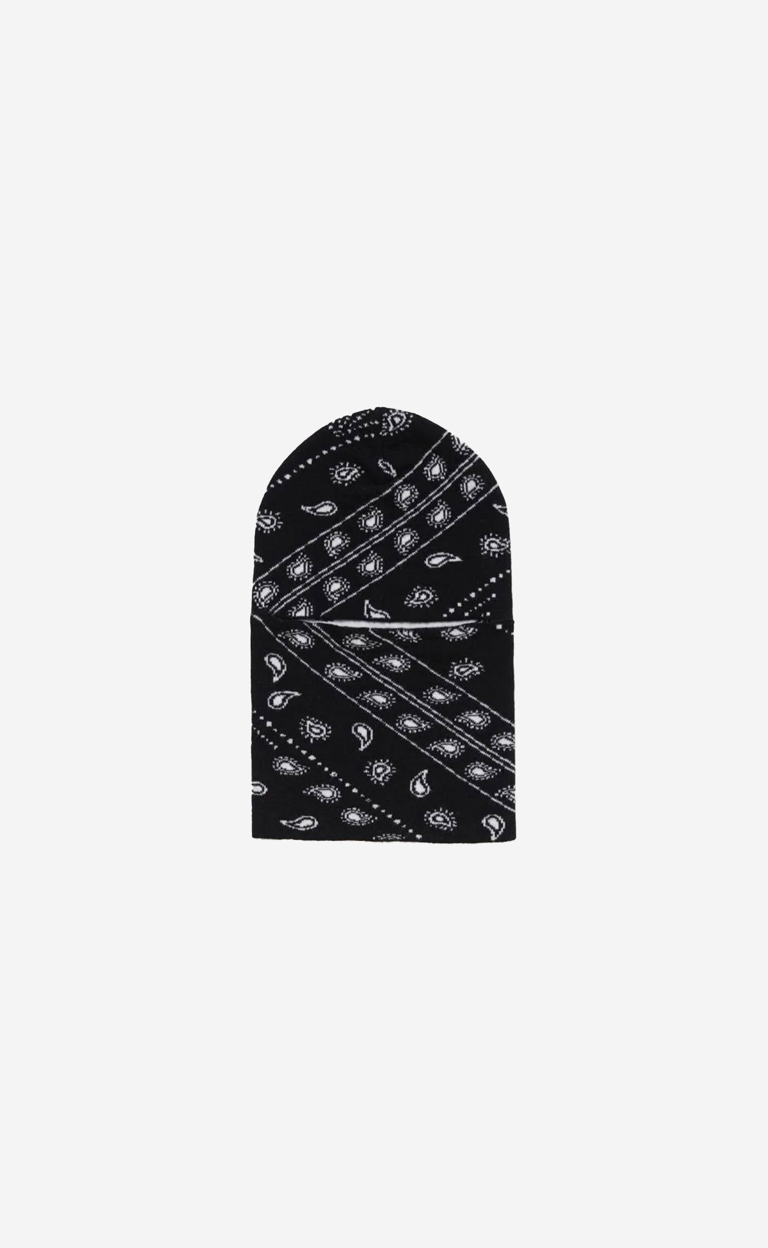 BANDANA KNIT BALACLAVA BLACK WHITE