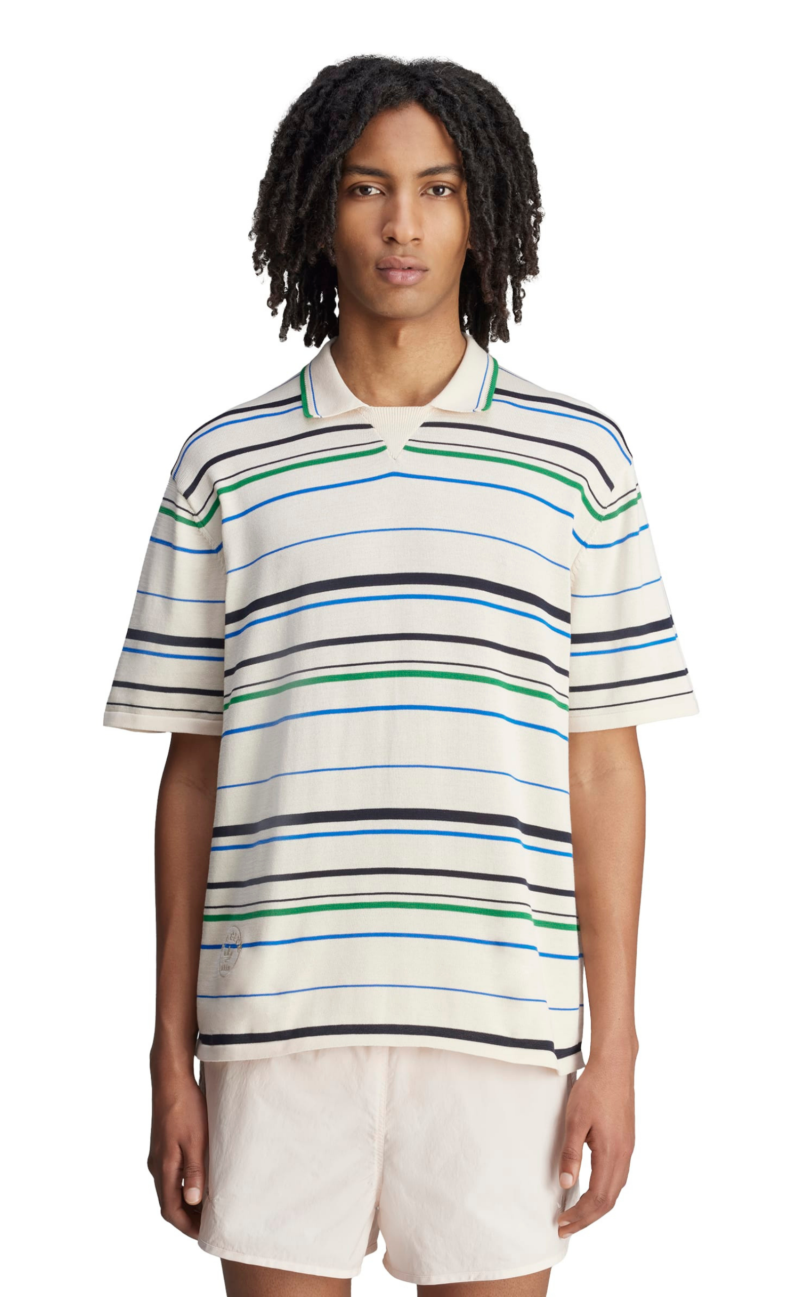 WB KNIT POLO WHITE GREEN T-SHIRT