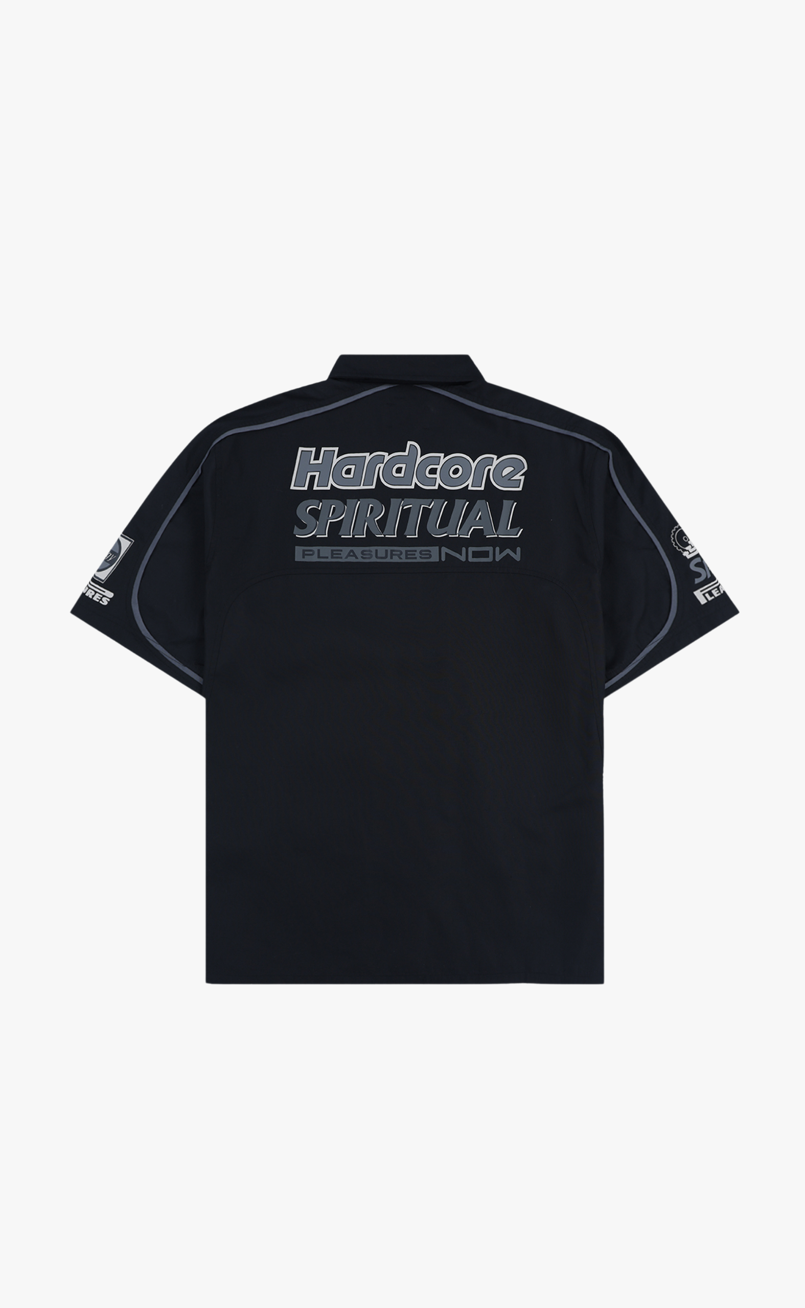 TERROR BUTTON UP BLACK SHIRT