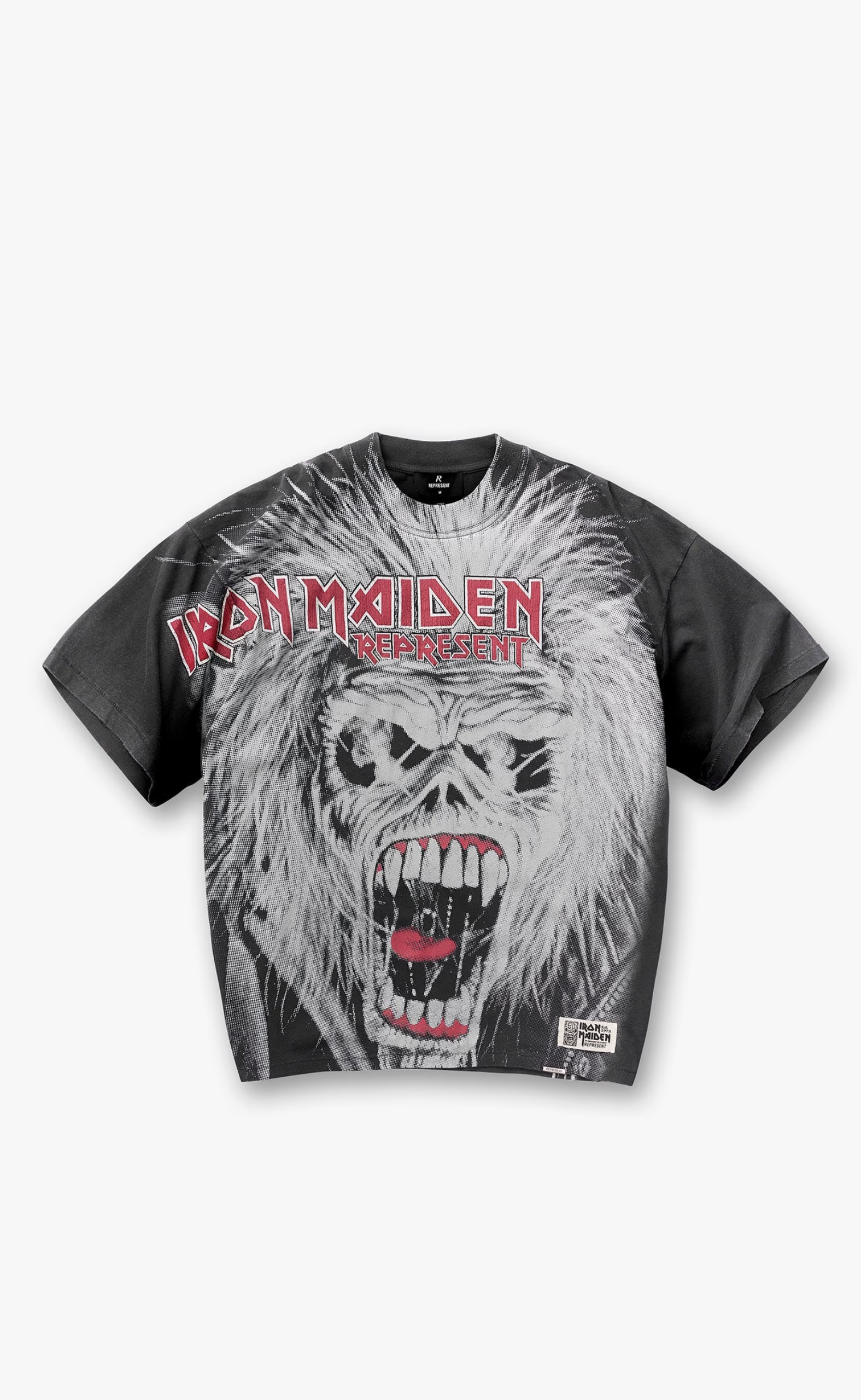 IRON MAIDEN X BRITISH METAL STAINDE BLACK T-SHIRT