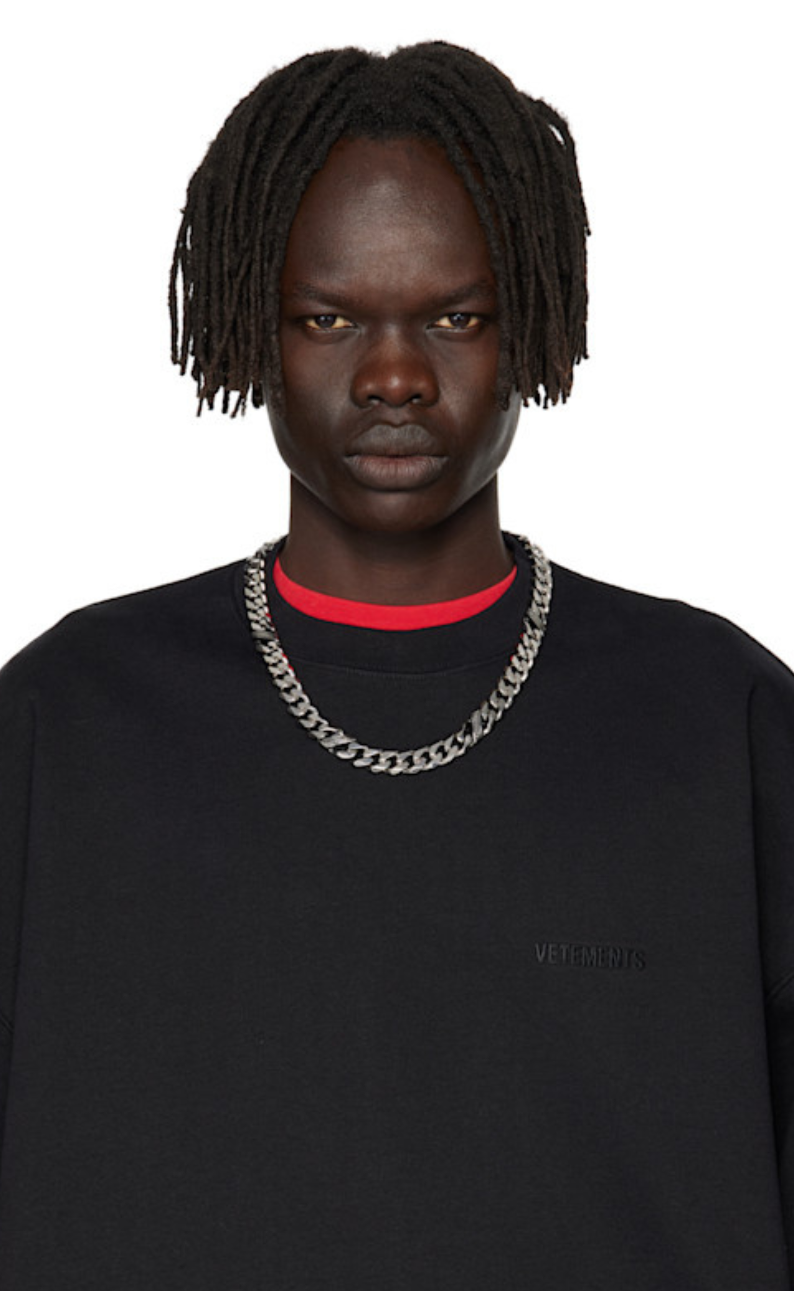 LOGO CHAIN SILVER NECKLACE