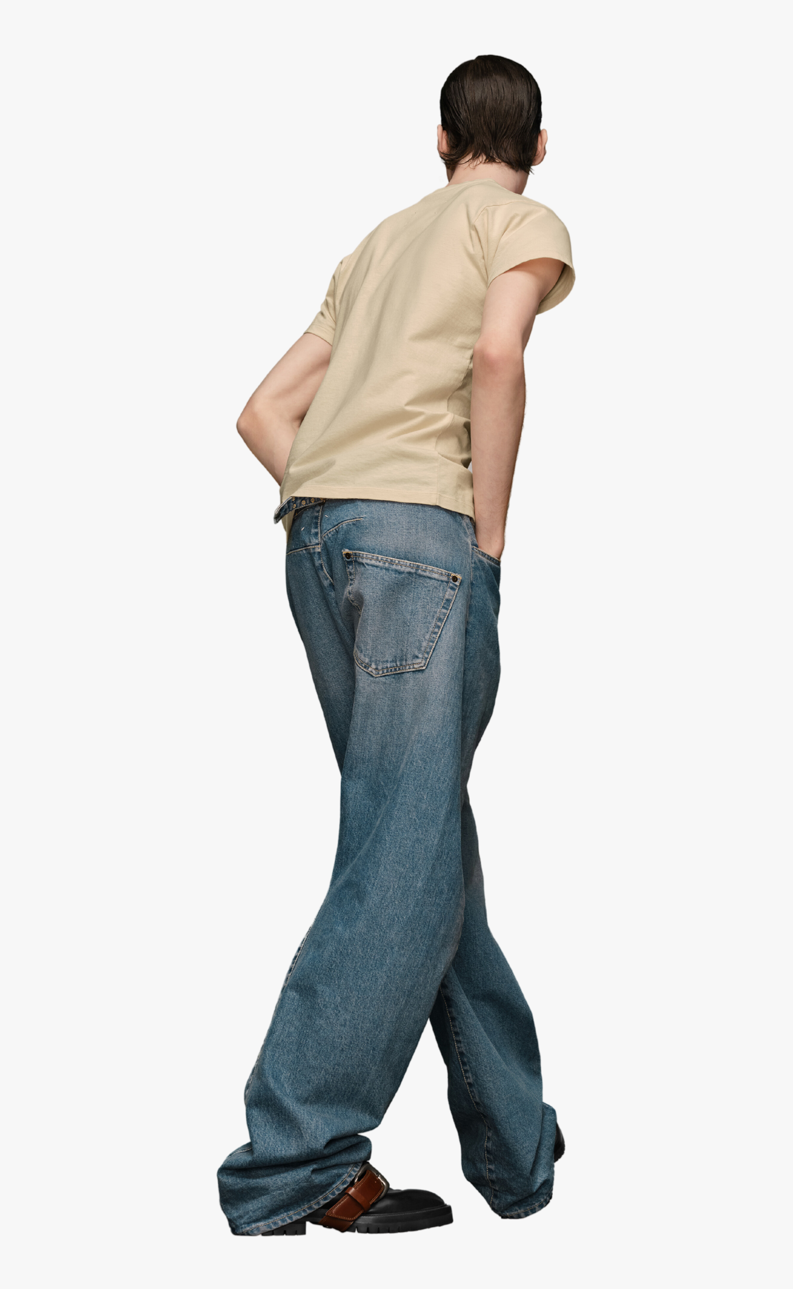 DIAGONAL SEAM BLUE JEANS