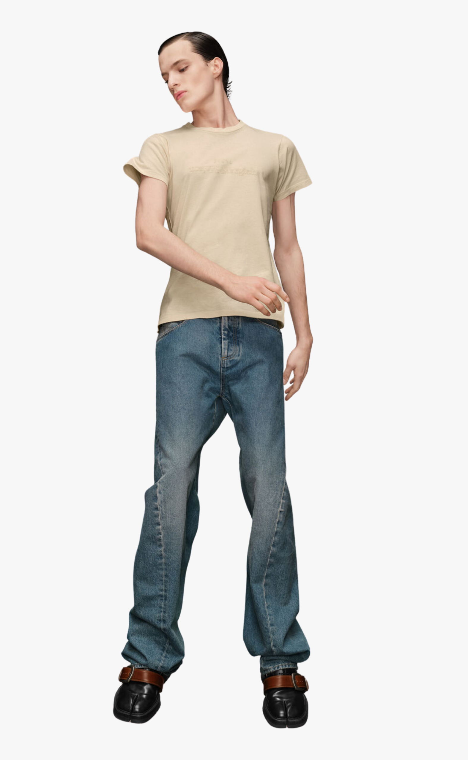 DIAGONAL SEAM BLUE JEANS