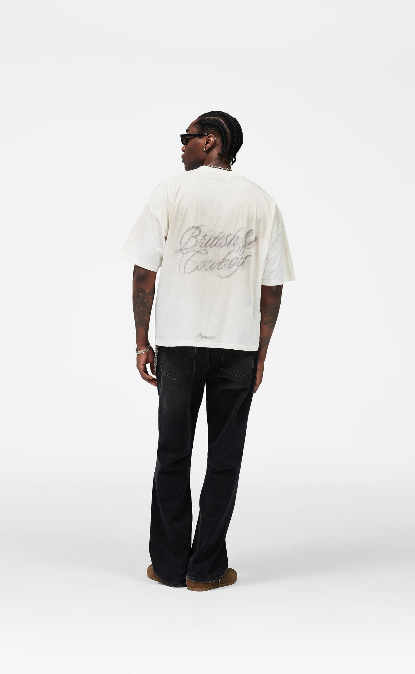 BRITISH COWBOYS WASHED ECRU T-SHIRT