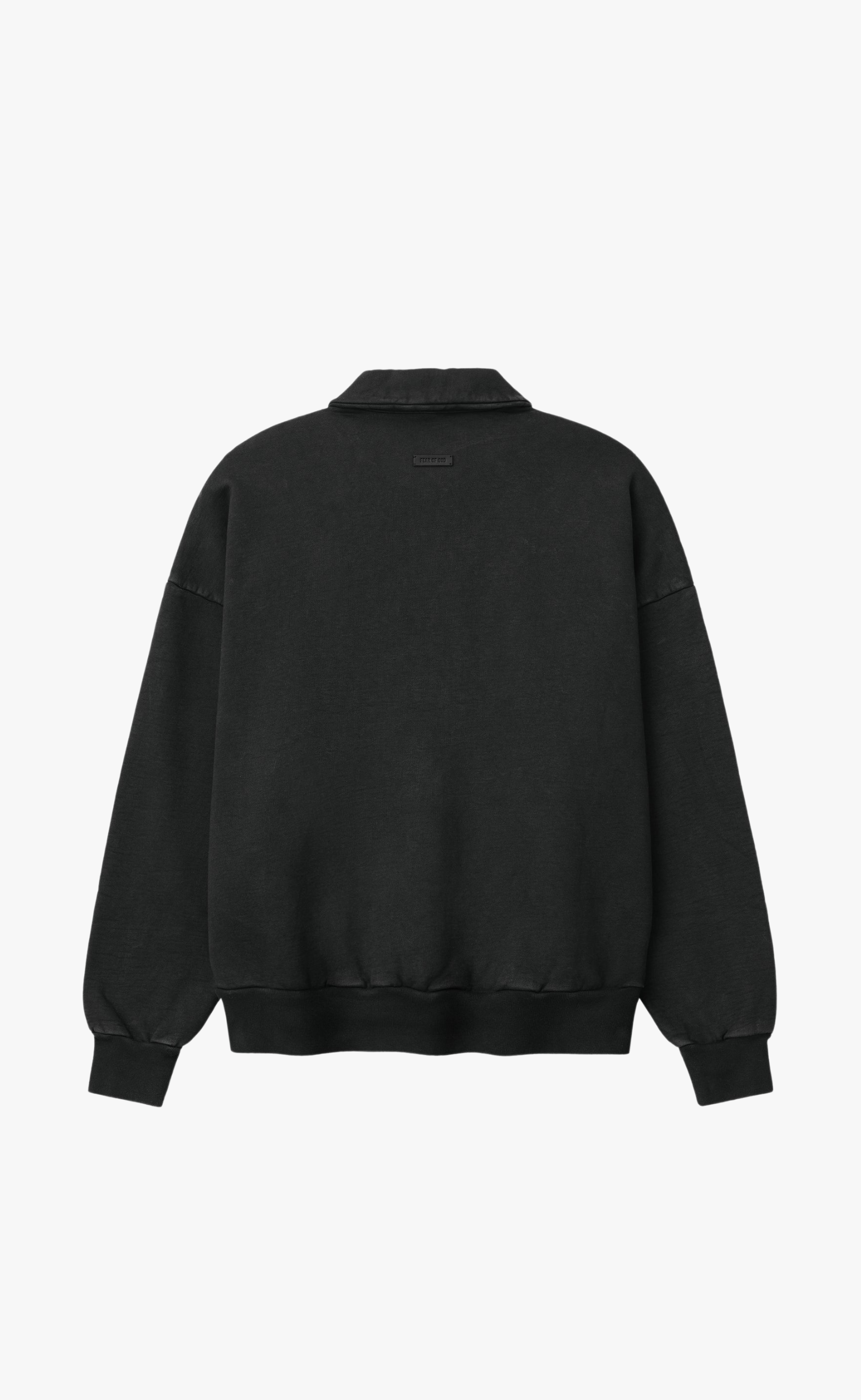 HALF ZIP POLO BLACK SWEATSHIRT