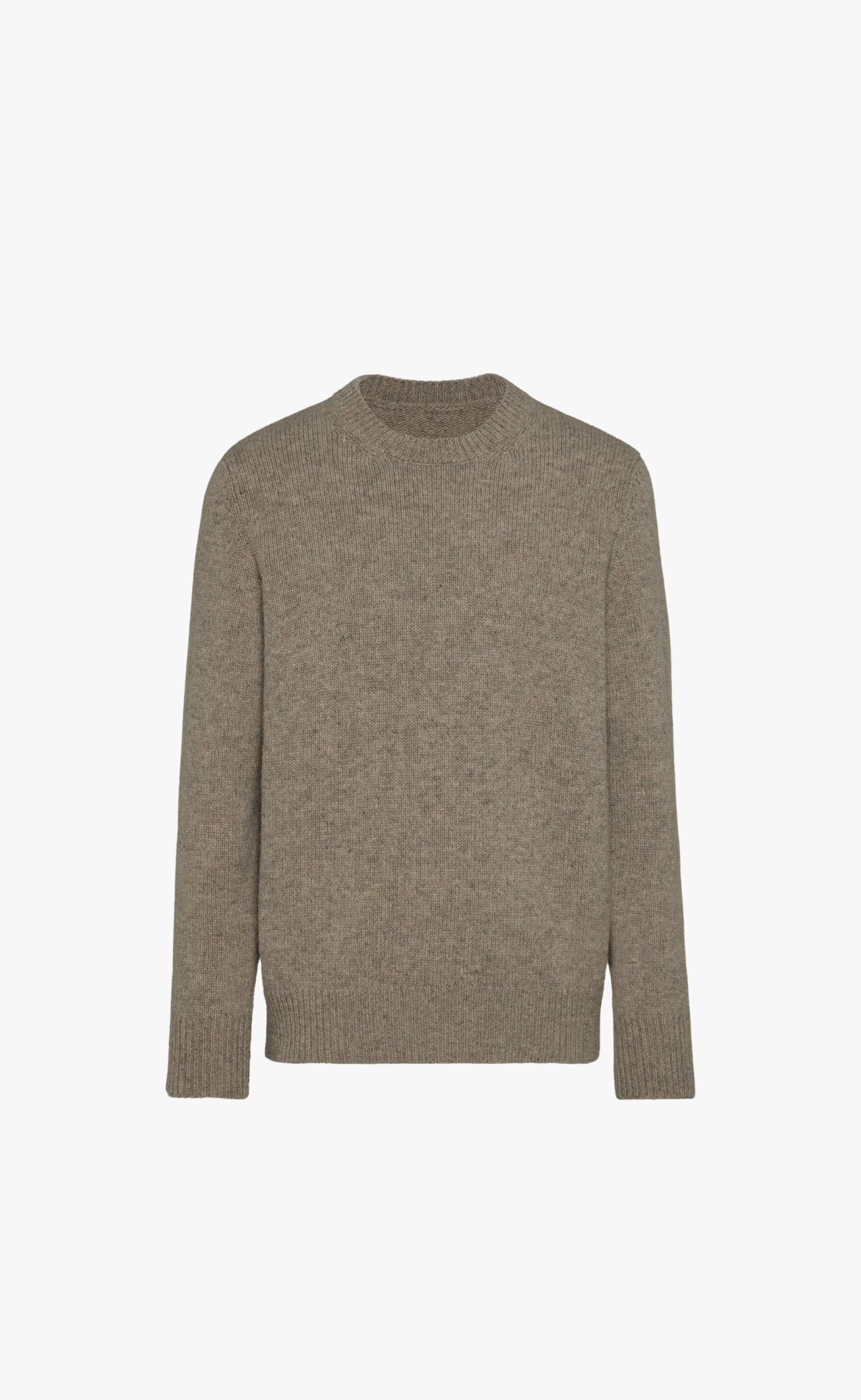 SHETLAND WOOL KNIT BEIGE SWEATER