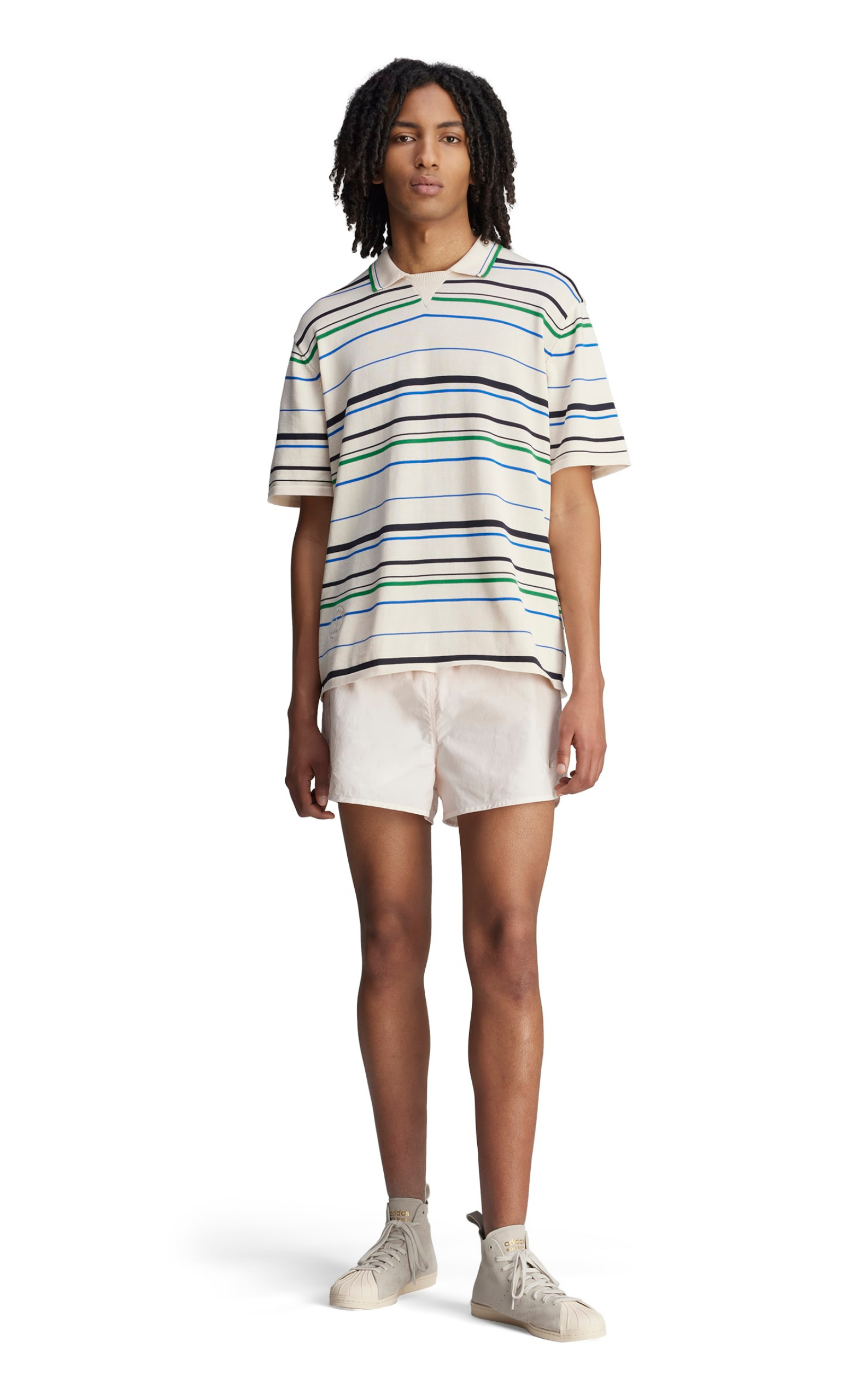 WB KNIT POLO WHITE GREEN T-SHIRT