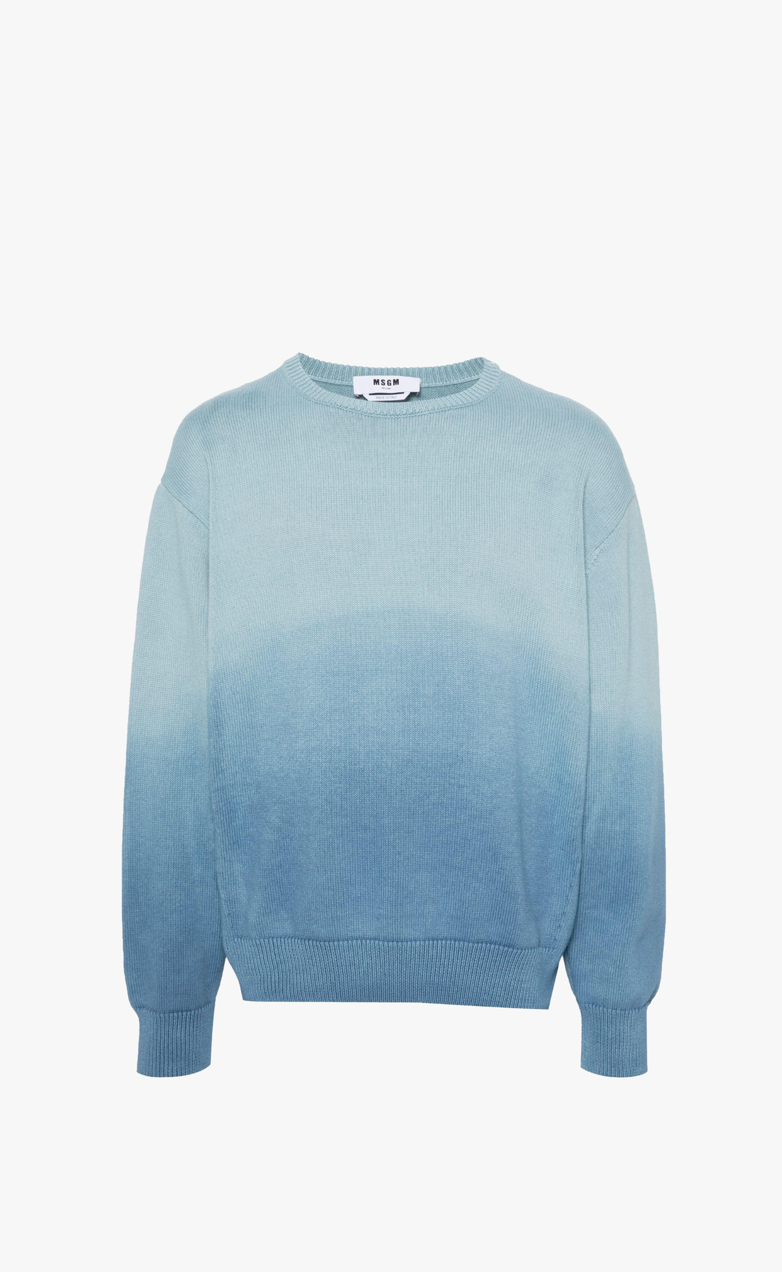 FADED EFFECT BLUE SWEATER
