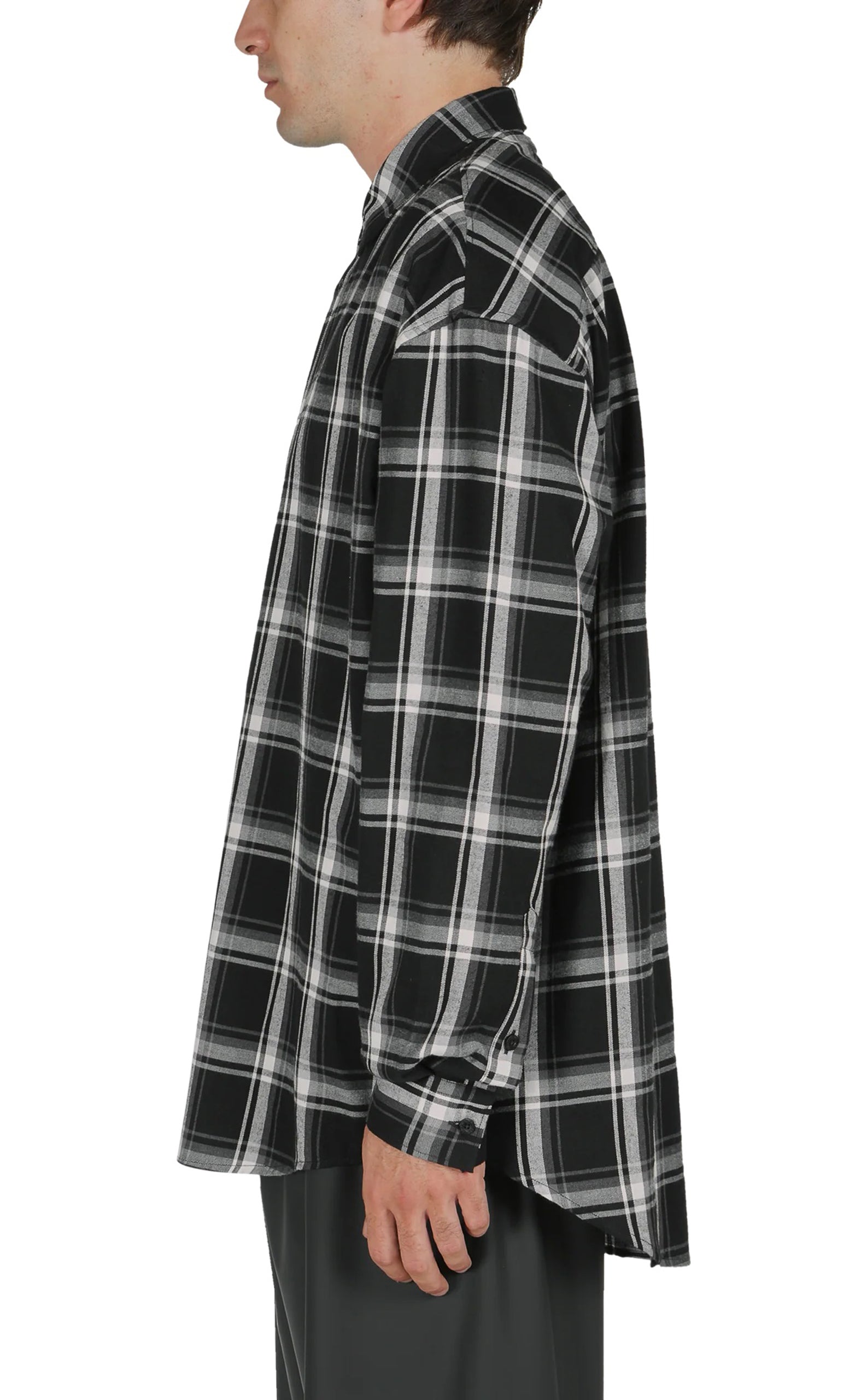 MONOGRAM PLAID BLACK WHITE SHIRT