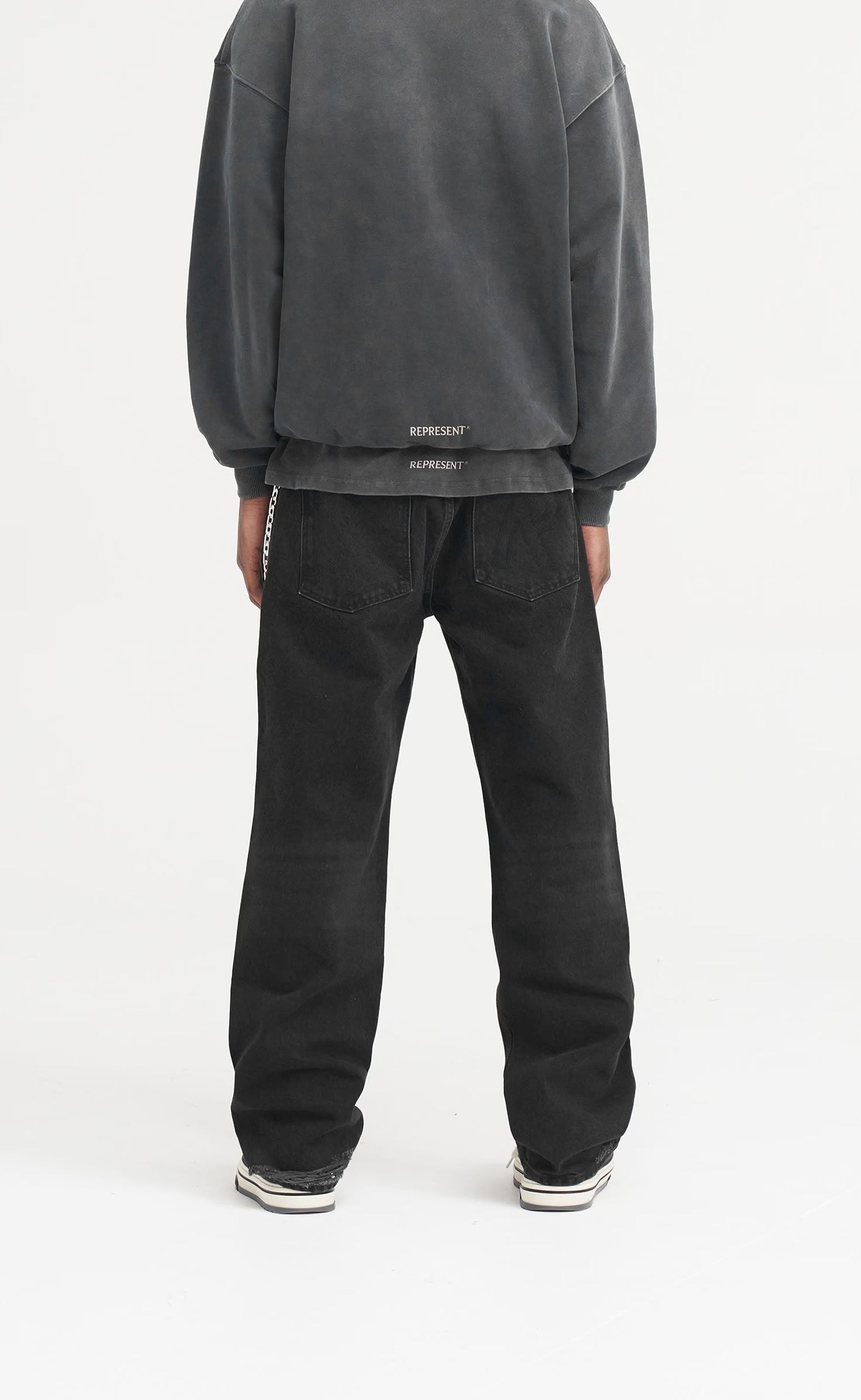 R3D DESTROYER BAGGY BLACK JEANS