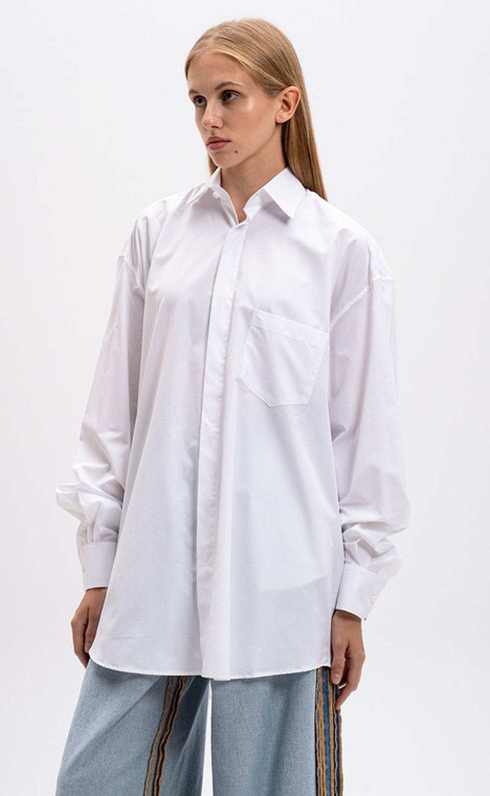 JACQUARD MONOGRAM CLASSIC WHITE SHIRT