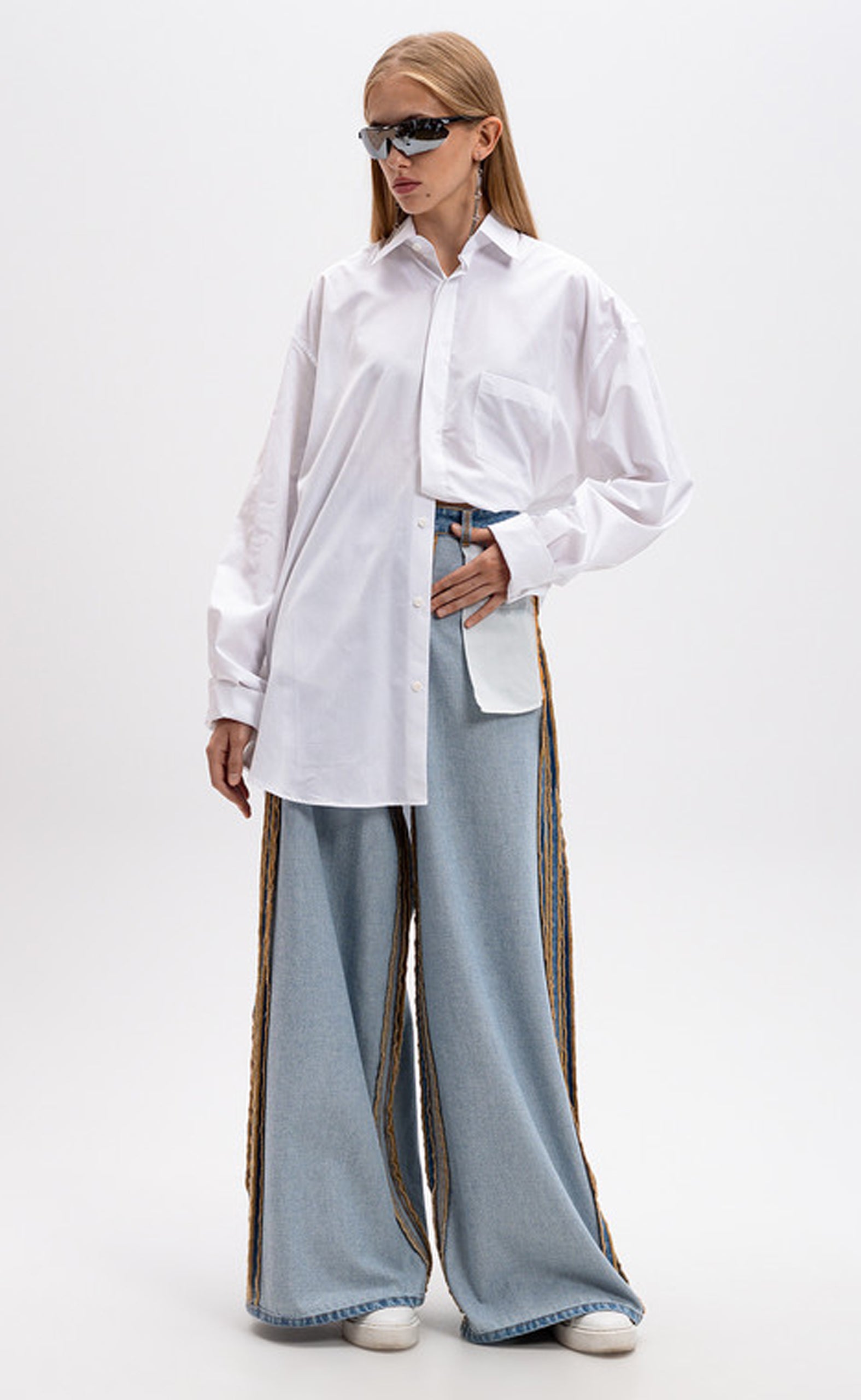 JACQUARD MONOGRAM CLASSIC WHITE SHIRT