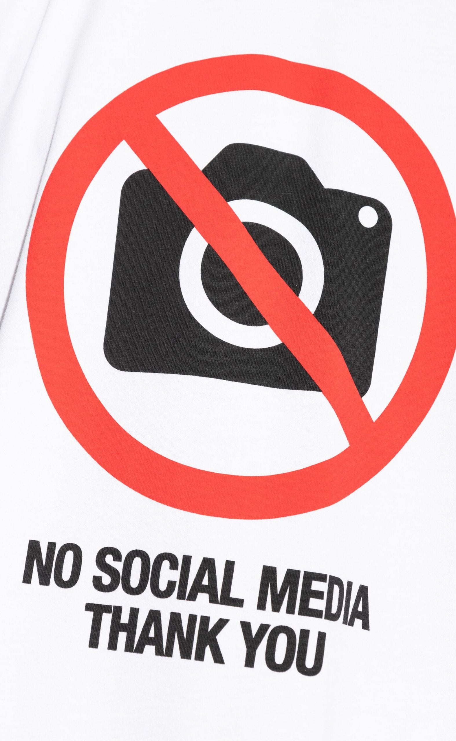 NO SOCIAL MEDIA WHITE T-SHIRT