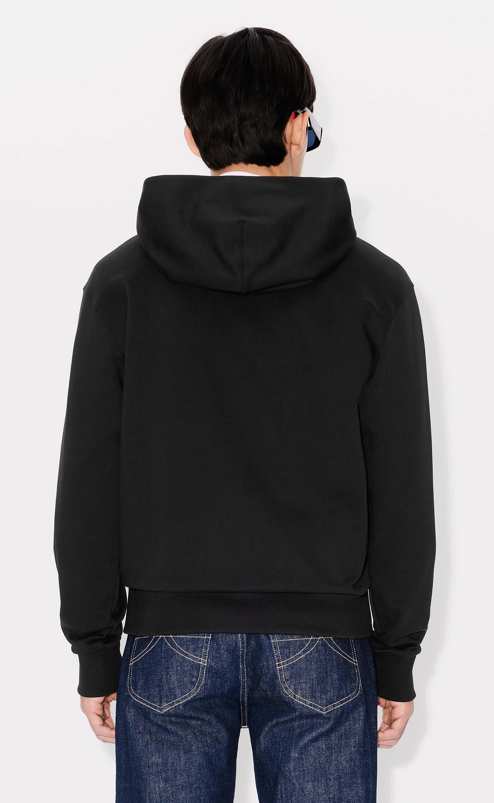 BOKE FLOWER FULL ZIP BLACK HOODIE