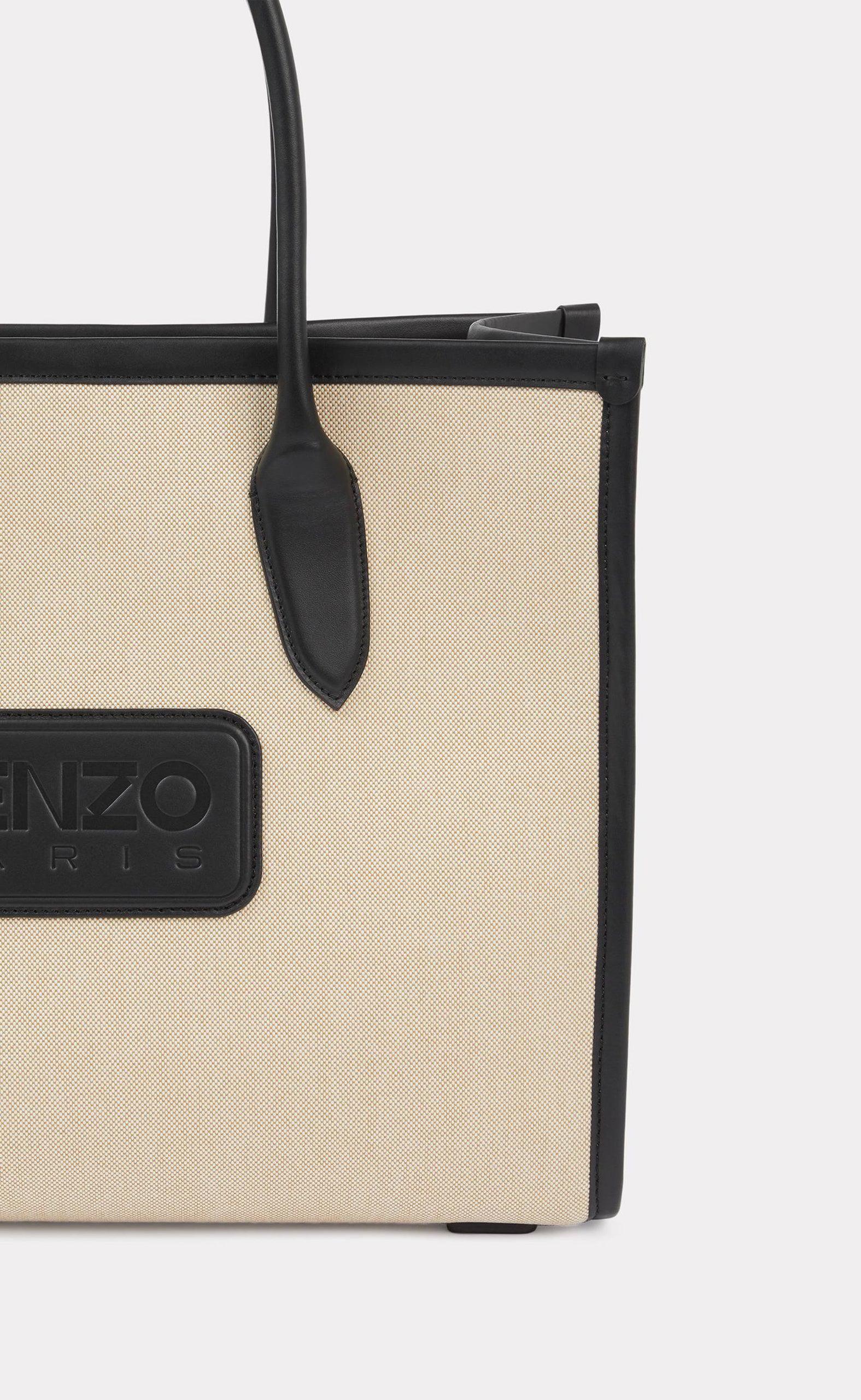 KENZO 18' LARGE CANVAS TOTE BLACK BAG