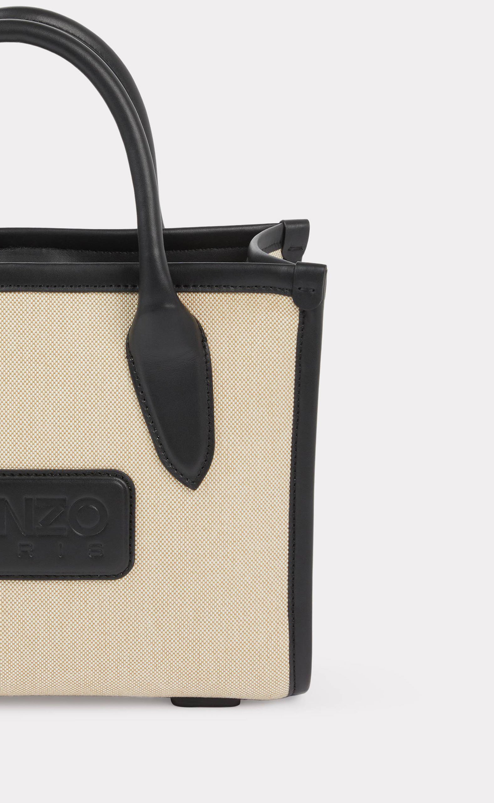 KENZO 18' SMALL CANVAS TOTE BLACK BAG