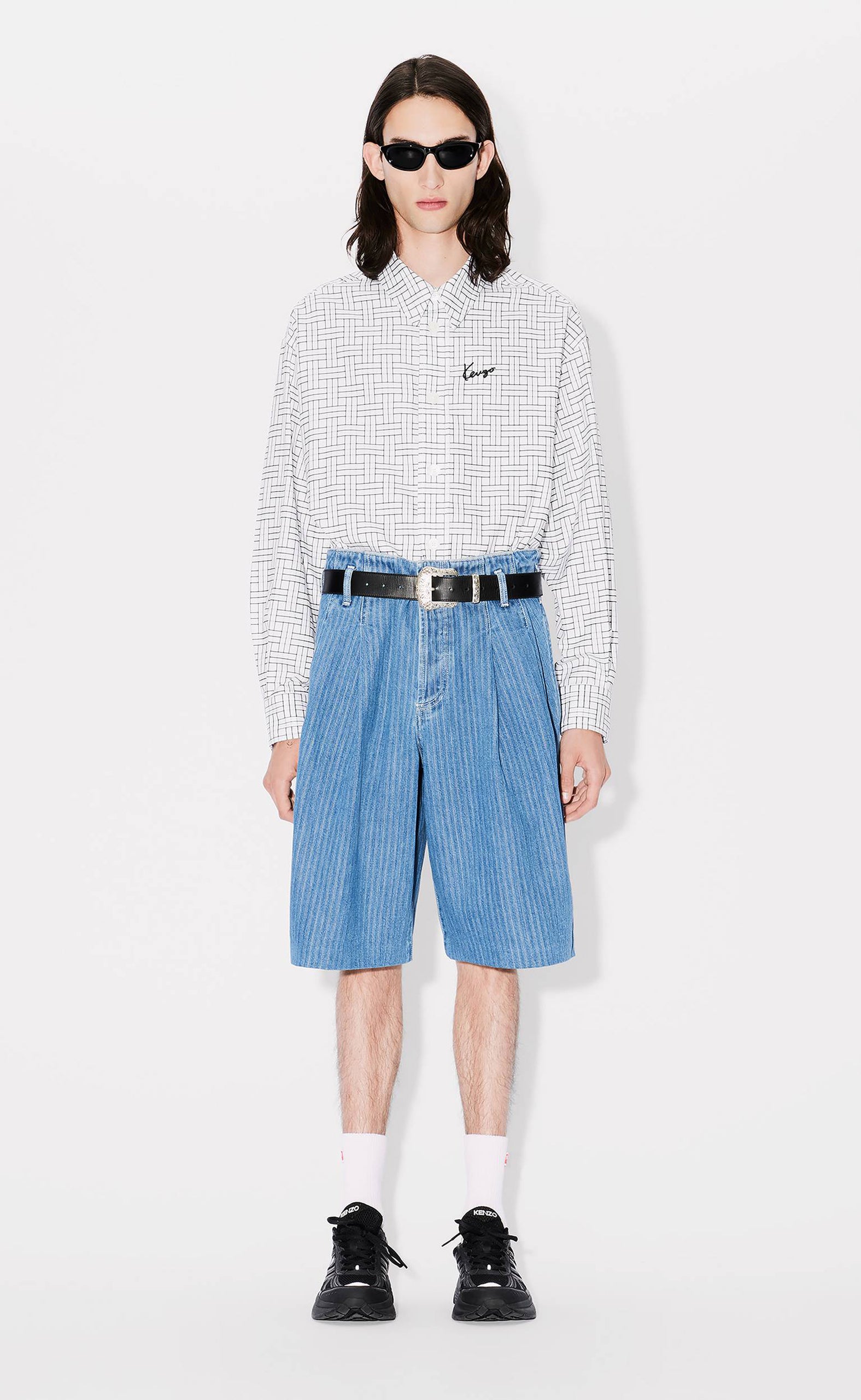 KENZO WEAVE OVERSIZED WHITE SHIRT