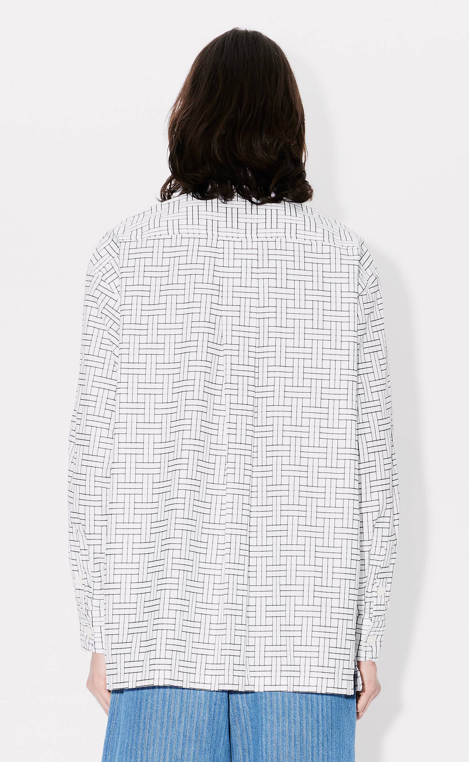 KENZO WEAVE OVERSIZED WHITE SHIRT